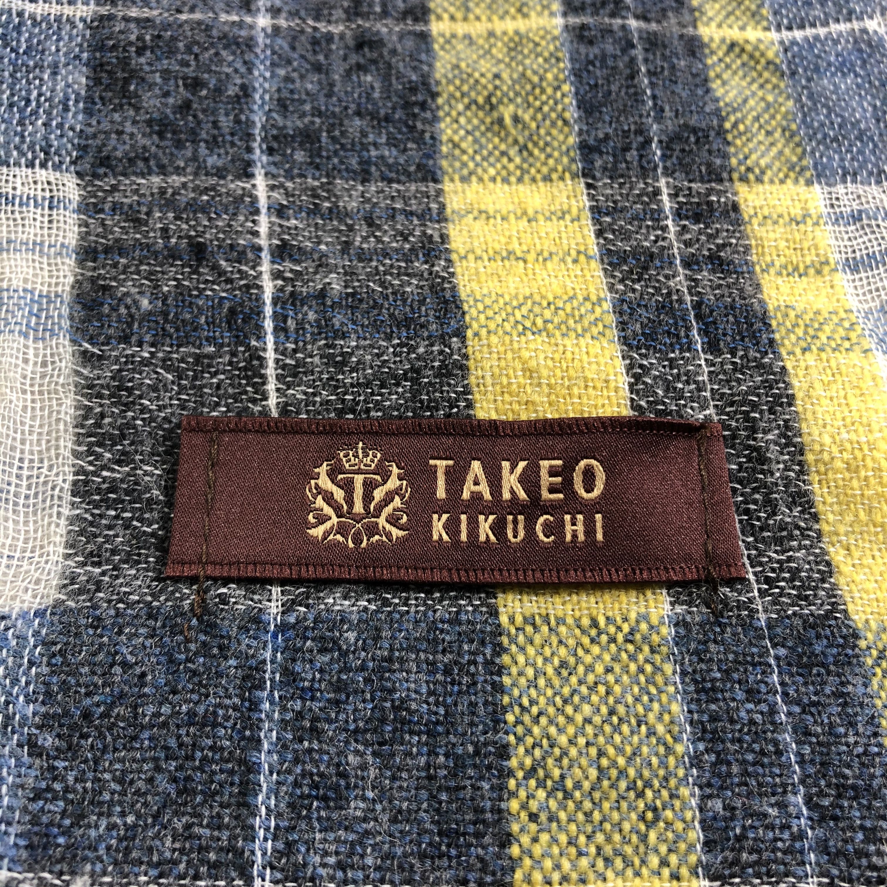 Takeo Kikuchi Takeo Kikuchi Tartan Wool Scarf Muffler Neckwear V2411 Size ONE SIZE - 4 Thumbnail