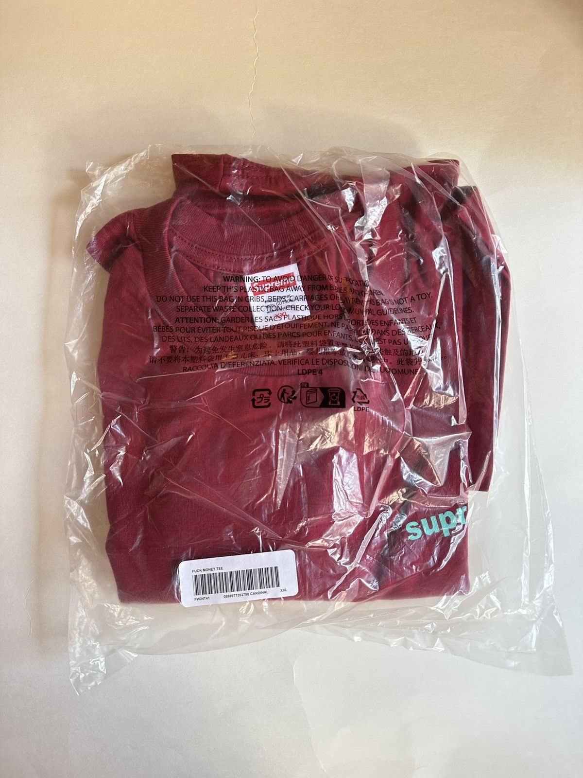 Supreme Supreme Fuck Money Tee Size US XXL / EU 58 / 5 - 3 Thumbnail