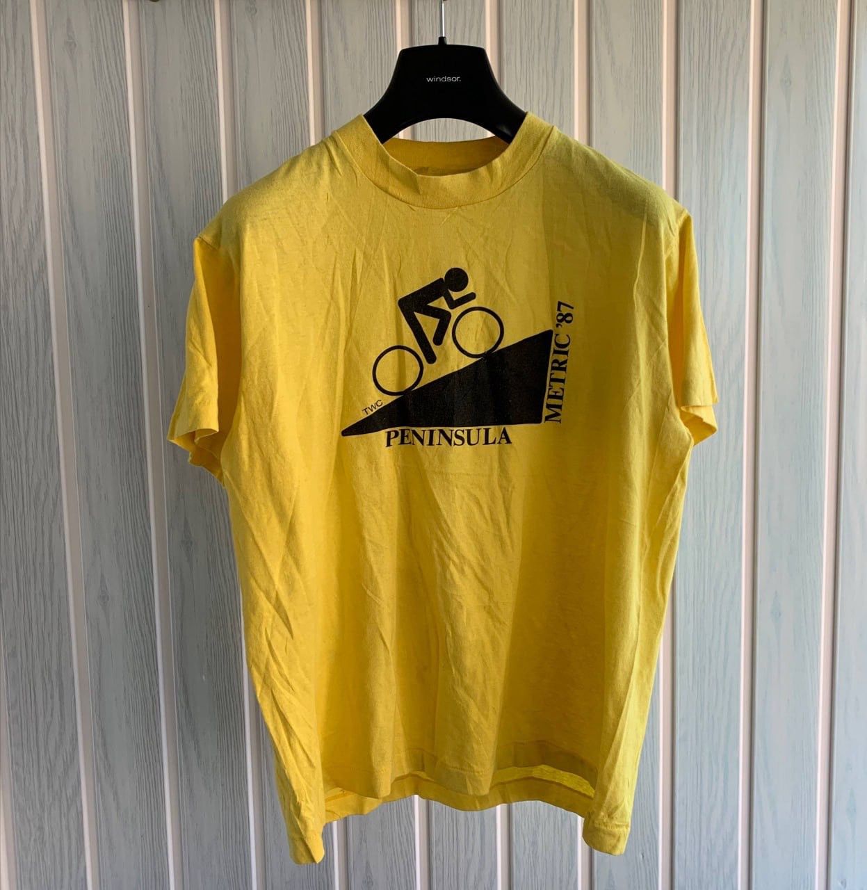 Vintage Vintage 1987 Peninsula Metric Century TWC Yellow T-Shirt Size US M / EU 48-50 / 2 - 1 Thumbnail