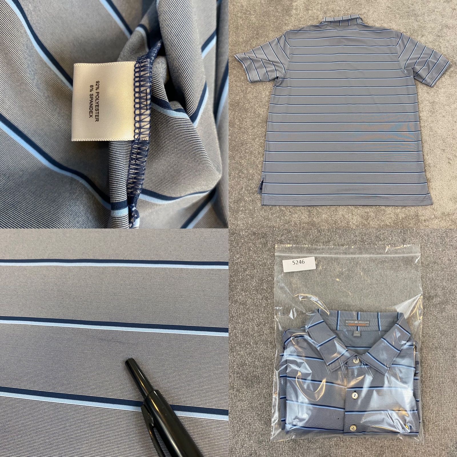 Peter Millar Peter Millar Summer Comfort Polo Men Medium Gray Golf Shirt S/S Shirt Mens Golf Shirt Shirt Size US M / EU 48-50 / 2 - 8 Thumbnail