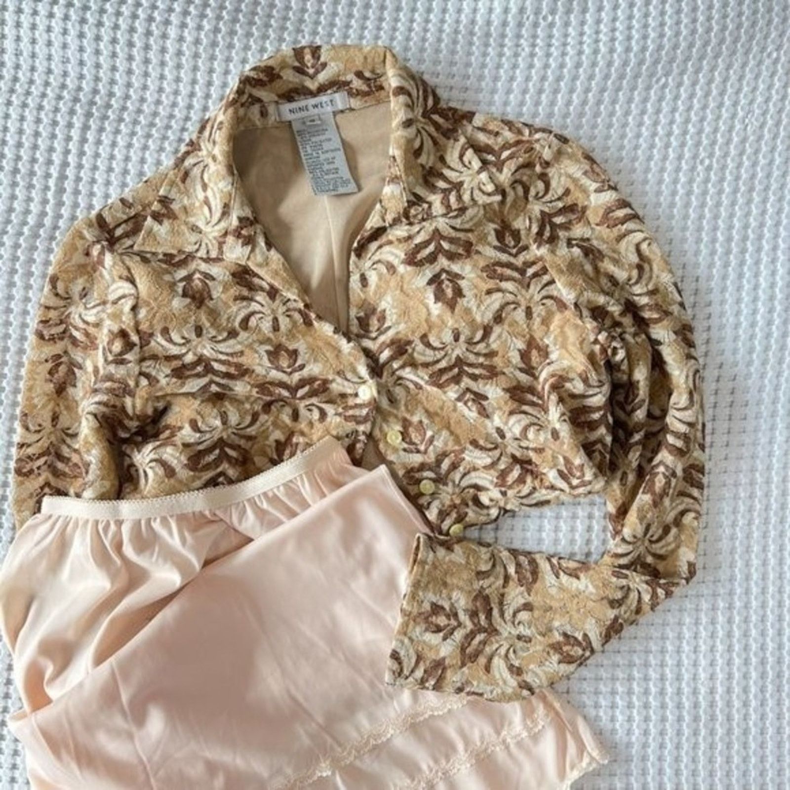 Nine West Nine West Women's Button Up Blouse Small 90s Y2K Size S / US 4 / IT 40 - 7 Thumbnail