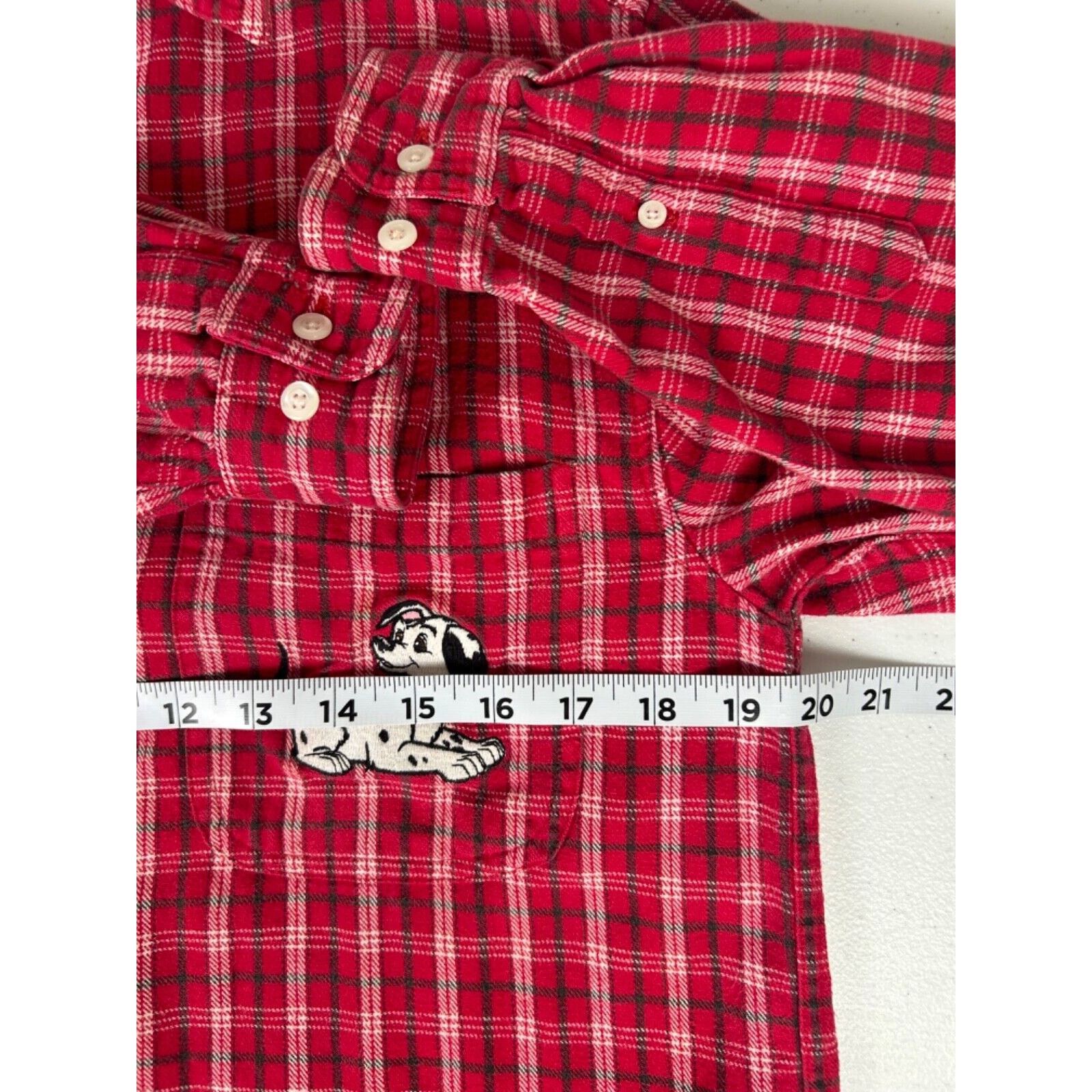 Disney Disney 101 Dalmatians Plaid Flannel Shirt Small Cotton VTG Size US S / EU 44-46 / 1 - 13 Thumbnail