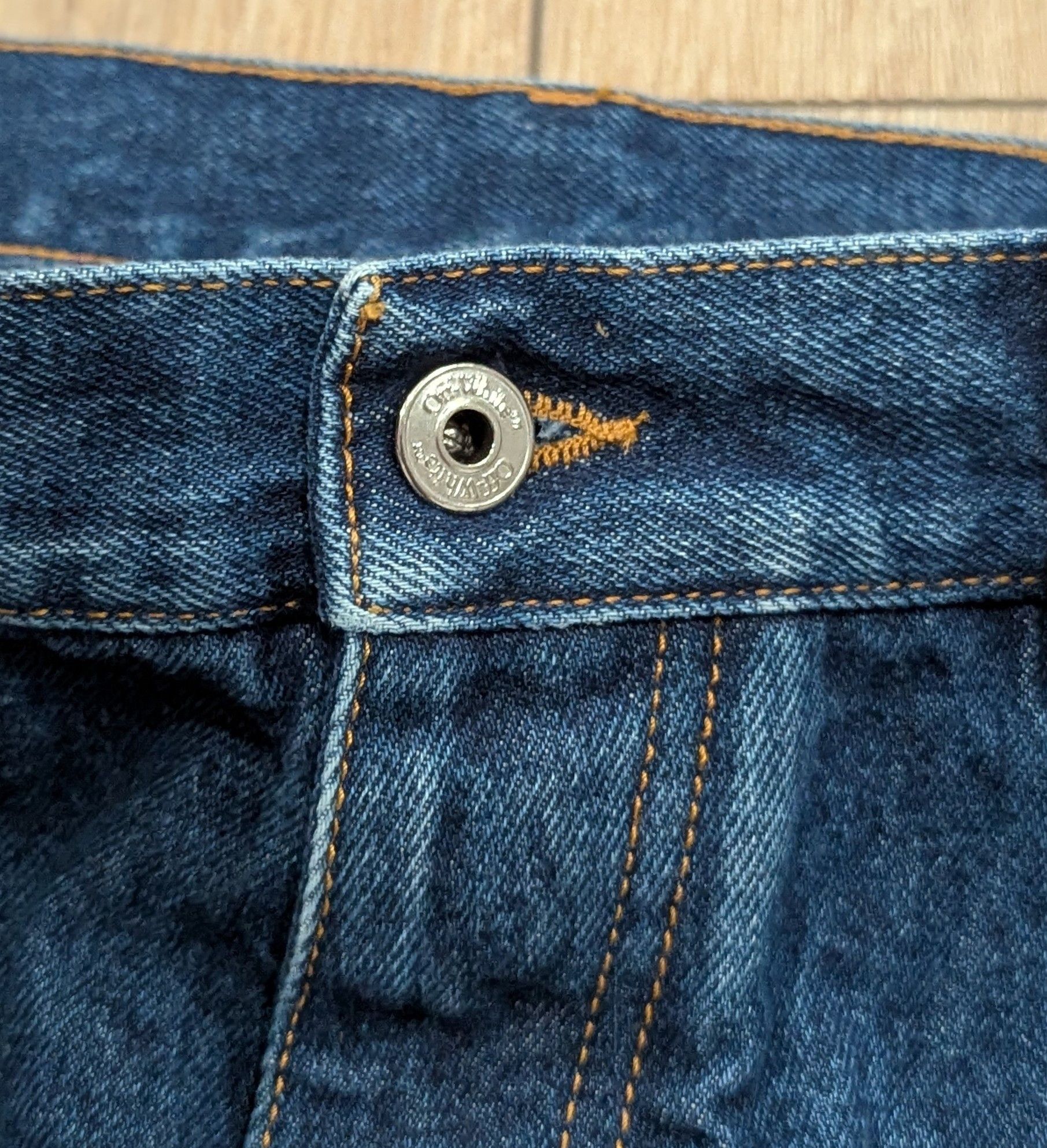 Off-White OFF-WHITE Zip Tab Detail Skate Jeans Blue 33 Size US 33 - 3 Thumbnail