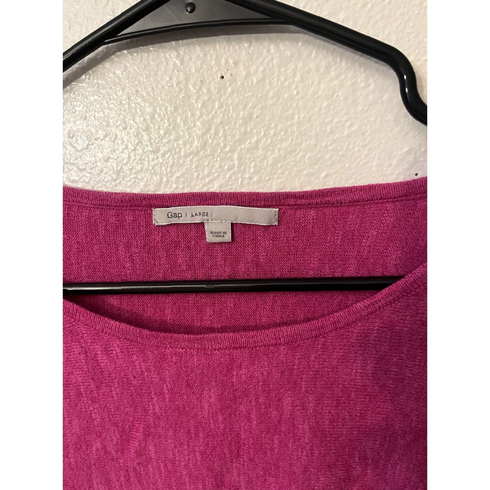 Gap VINTAGE Gap Sweater Women Solid Round Neck Long Sleeve Size L Pink Basic Oversized Clothing Size L / US 10 / IT 46 - 3 Thumbnail