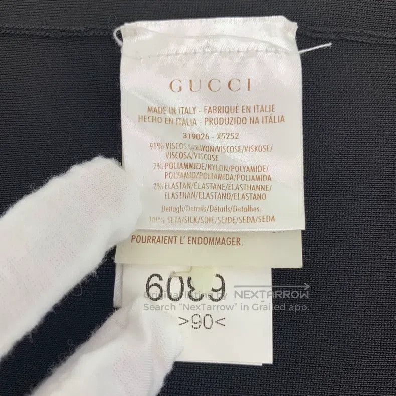 Gucci Gucci Black back hollow lace mulberry silk halter neck dre Size XS / US 0-2 / IT 36-38 - 7 Thumbnail
