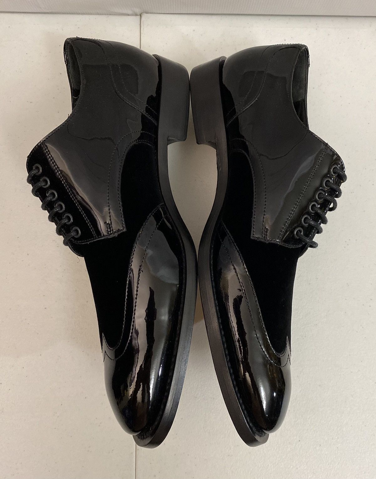Dsquared2 Dsquared2 🇮🇹 Black Patent/Velvet Handmade Derby 7.5 NEW Size US 7.5 / EU 40-41 - 9 Thumbnail