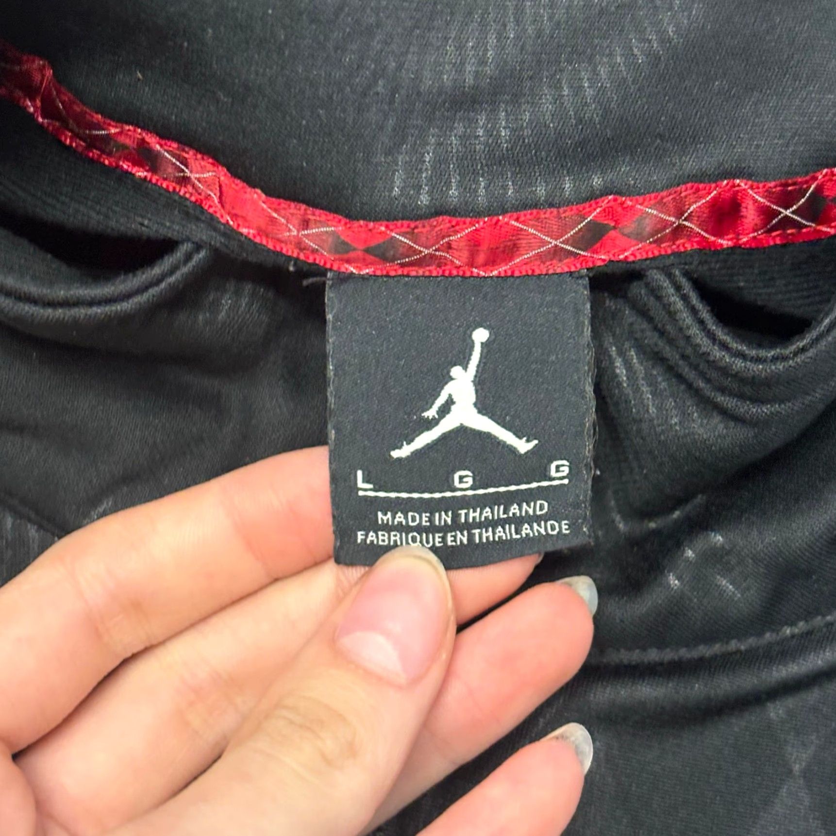 Nike Nike Air Jordan Geometric Diamond Black Mens Large Full Zip Jumpman Track Jacket Size US L / EU 52-54 / 3 - 5 Thumbnail