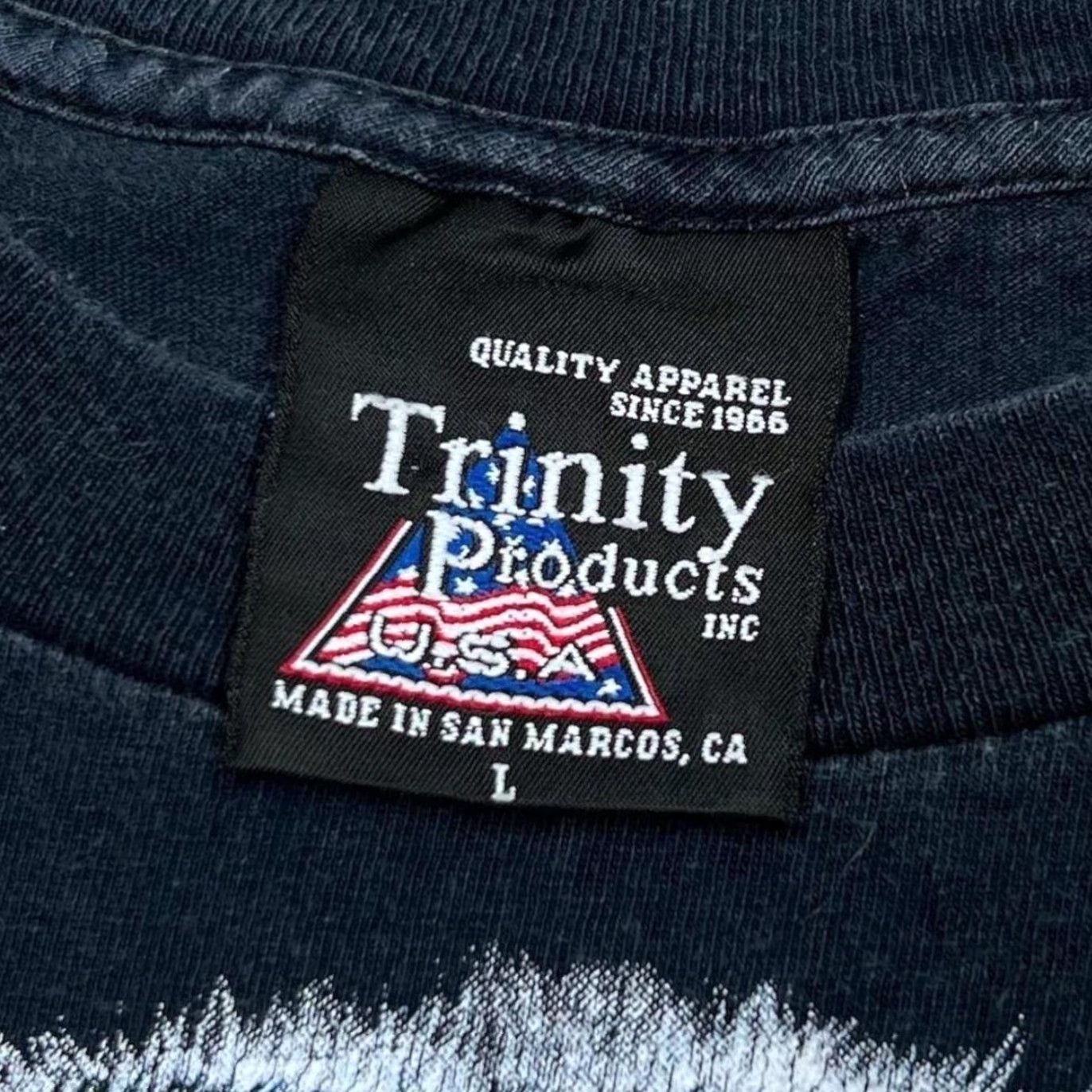 Vintage VINTAGE Trinity T-Shirt Graphic White Tiger Black XL Large Mens Cowboy Shop Shirts Tigers 90s 6747 Size US L / EU 52-54 / 3 - 3 Thumbnail