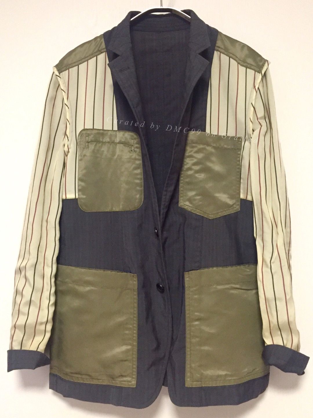 Rei Kawakubo Comme des Garcons Striped Wool Blazer Size US M / EU 48-50 / 2 - 1 Thumbnail