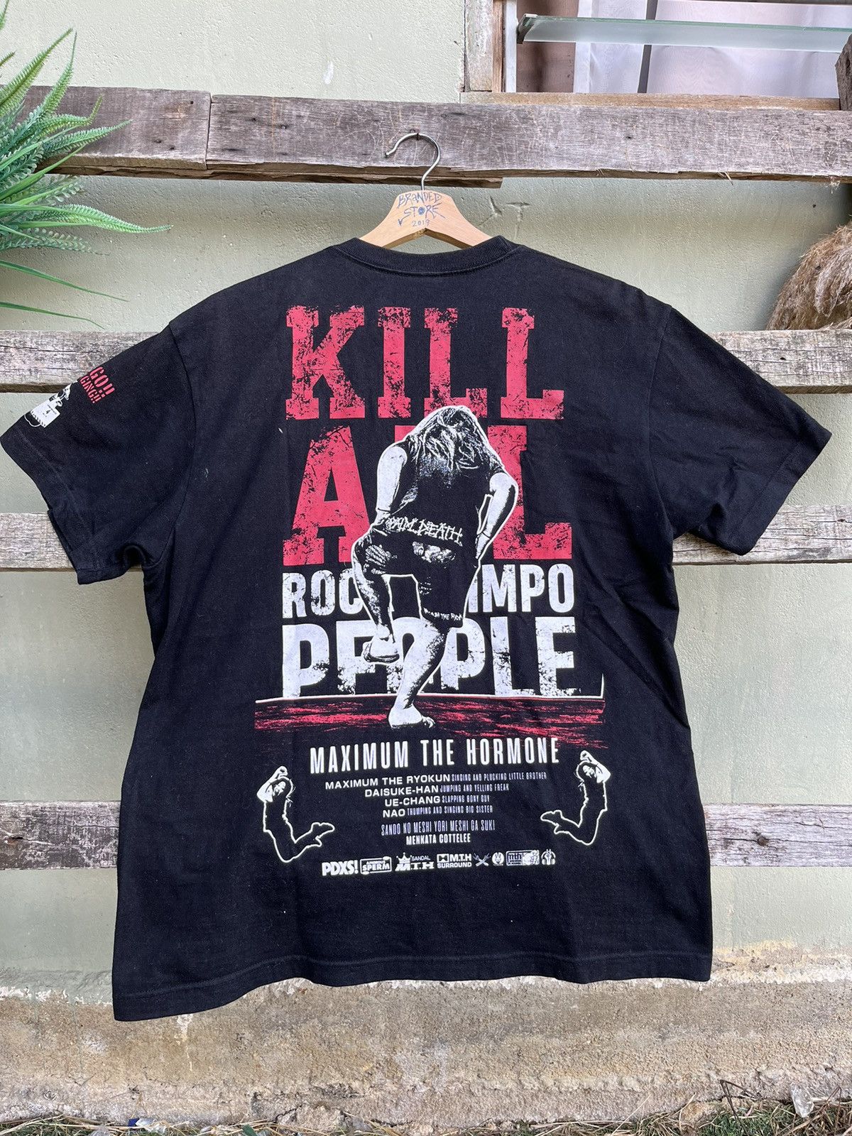 ⚡️RARE Punk Rock Distressed headbangers Big Logo Tee