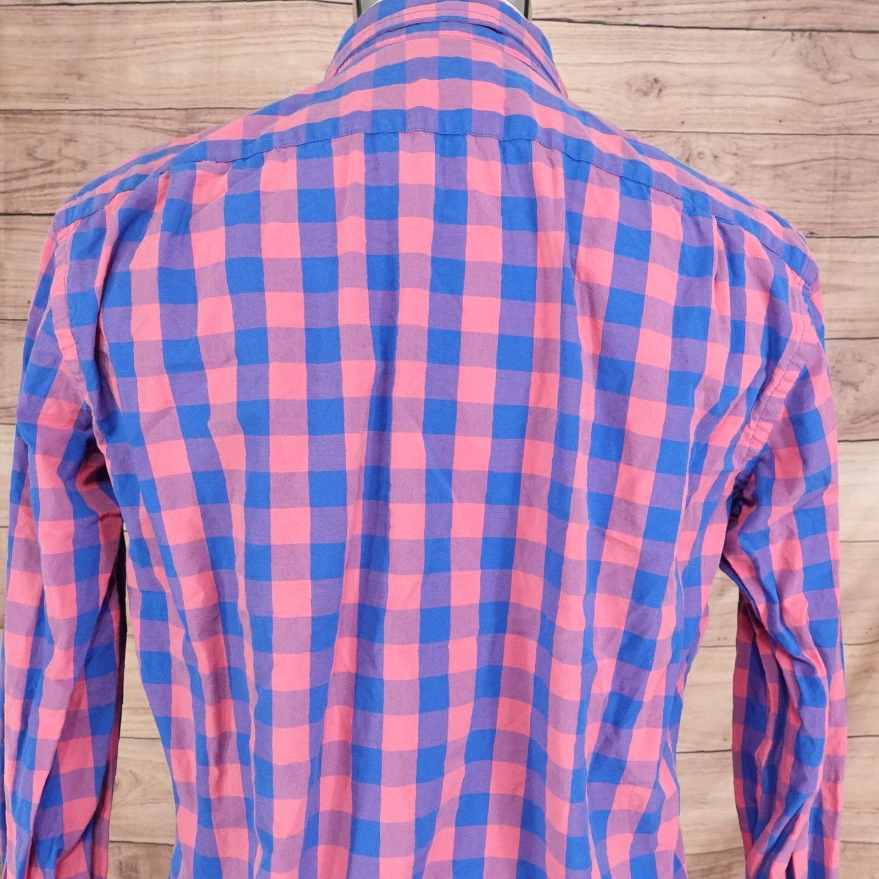 J.Crew J.Crew Shirt Mens Large Pink Blue Check Slim Fit Long Sleeve Button-Down Casual Size US L / EU 52-54 / 3 - 5 Thumbnail