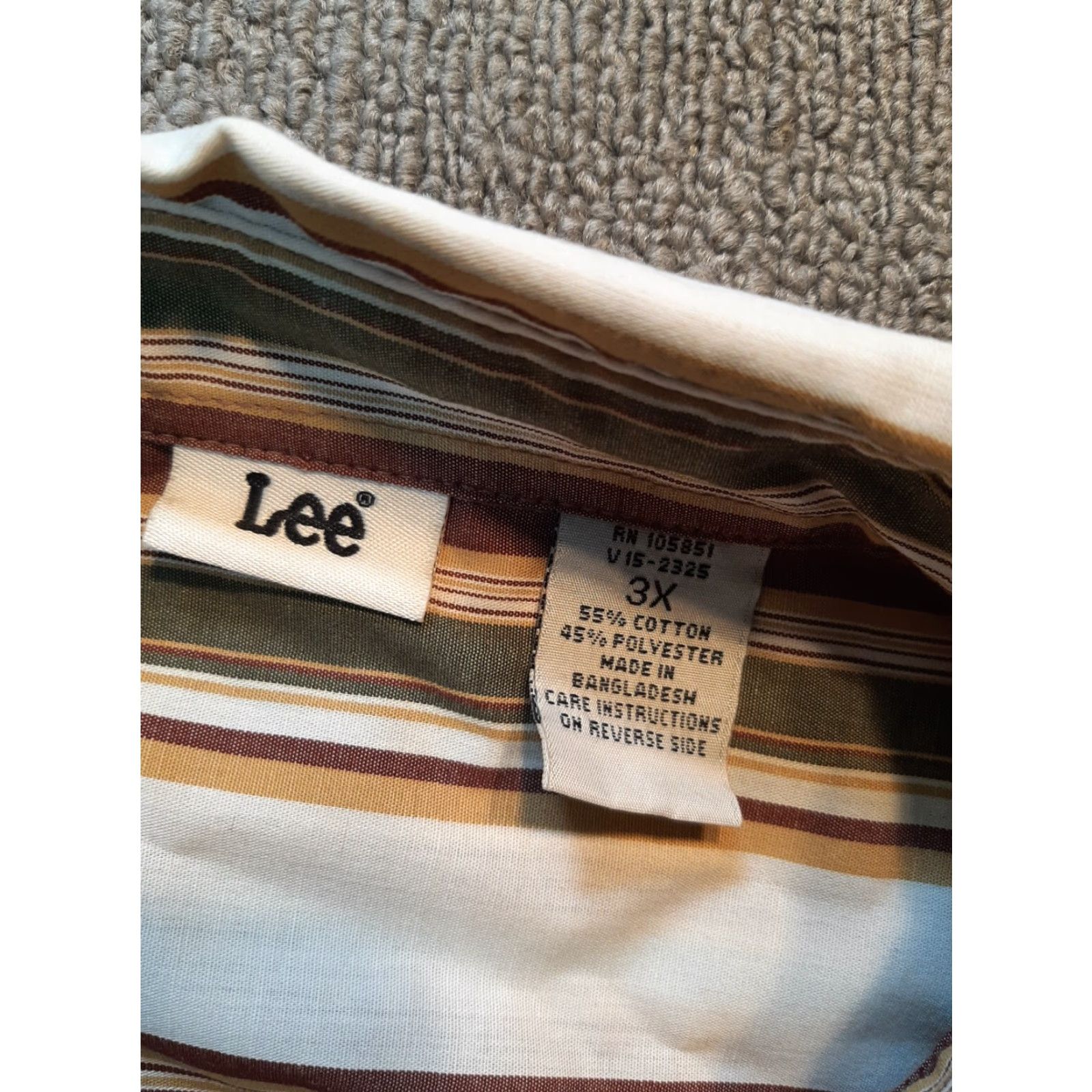 Lee Lee Button-down Shirt Mens 3X Collared Striped Blue Long Sleeve Button-Up Shirt Mens 3X Lee Regular Size US XXL / EU 58 / 5 - 2 Thumbnail