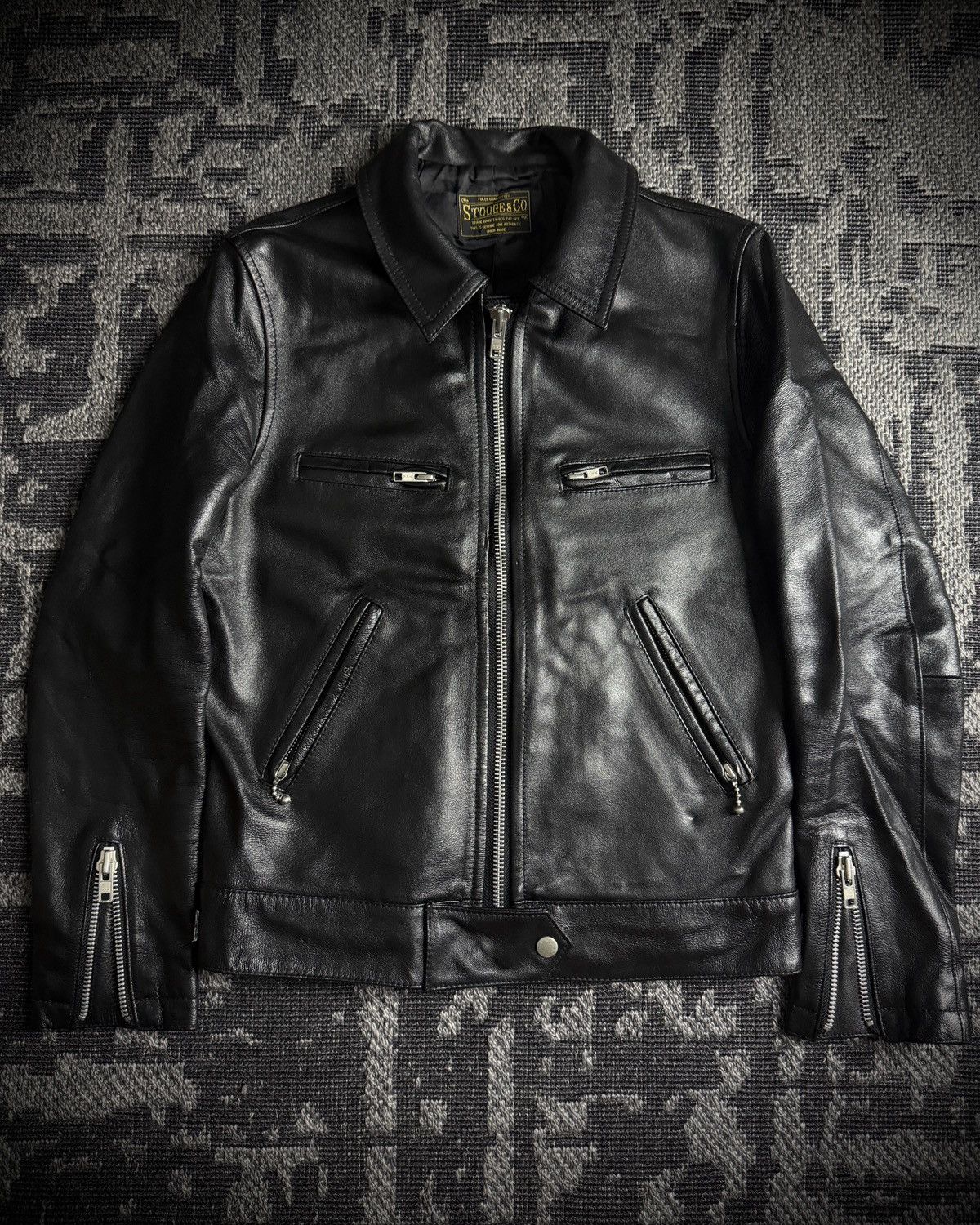 Japanese Brand Stooge&Co Cowhide Riders Jacket Size US S / EU 44-46 / 1 - 10 Thumbnail