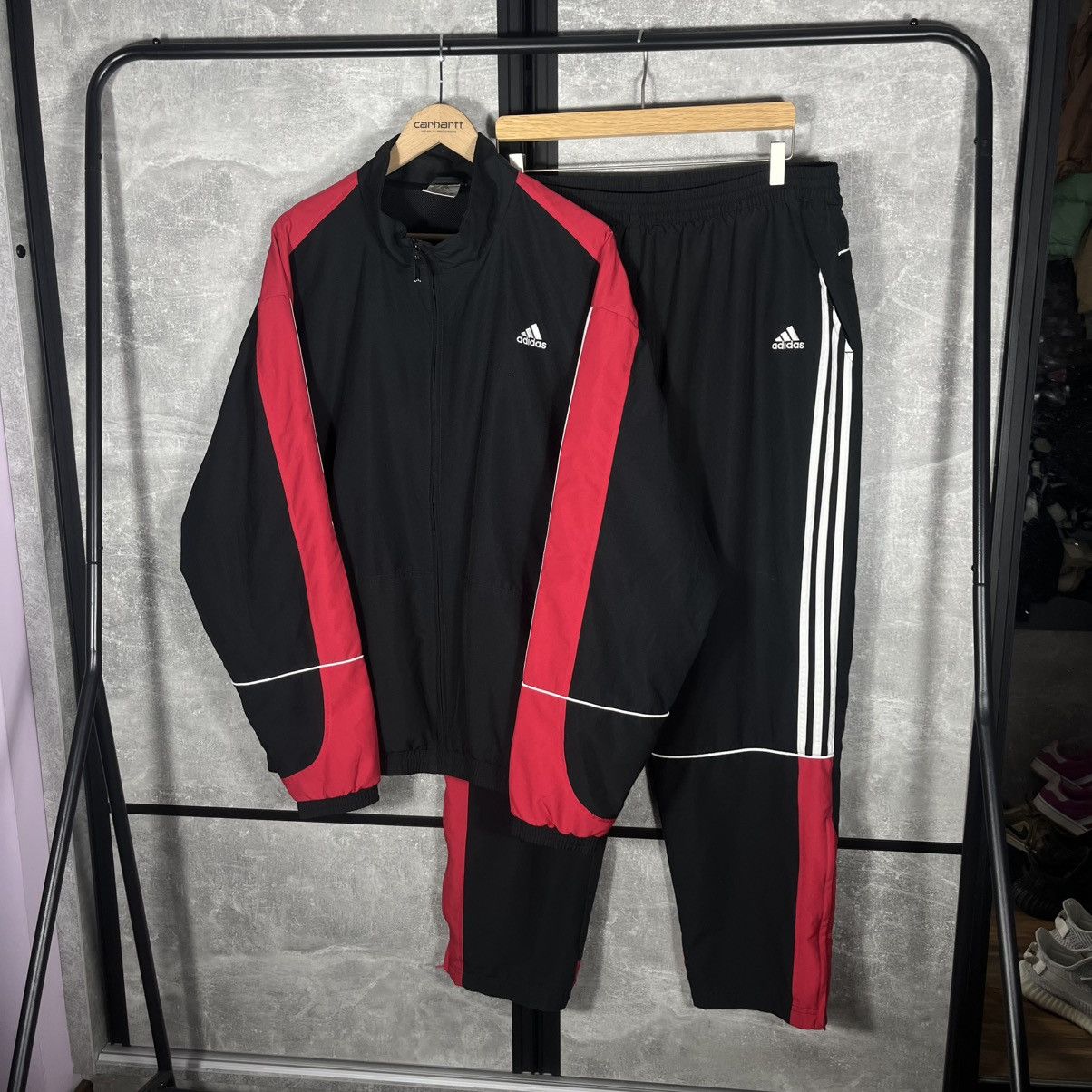 90s VINTAGE ADIDAS TRACKSUIT JACKET PANTS BLOKECORE HYPE Y2K