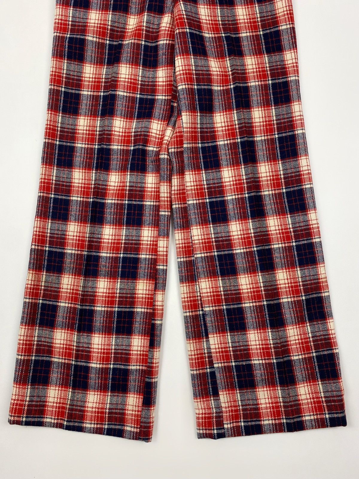 Vintage 1970’s Vintage Penthouse Wool Red Tartan Check Wide Trousers Size US 32 / EU 48 - 8 Thumbnail