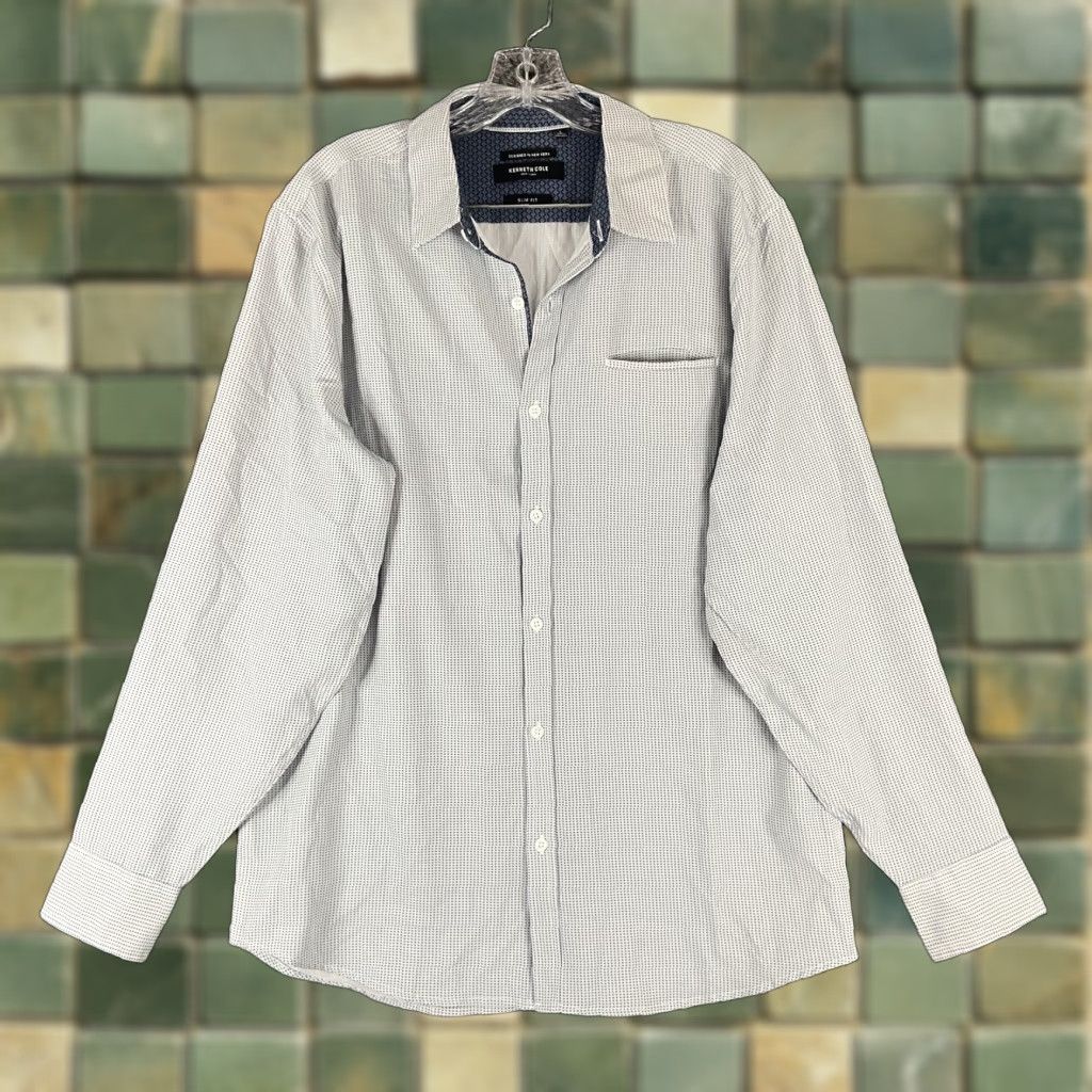 Kenneth Cole Kenneth Cole Slim Fit Multicolor Button-Up Long Sleeve Men’s L Size US L / EU 52-54 / 3 - 1 Thumbnail
