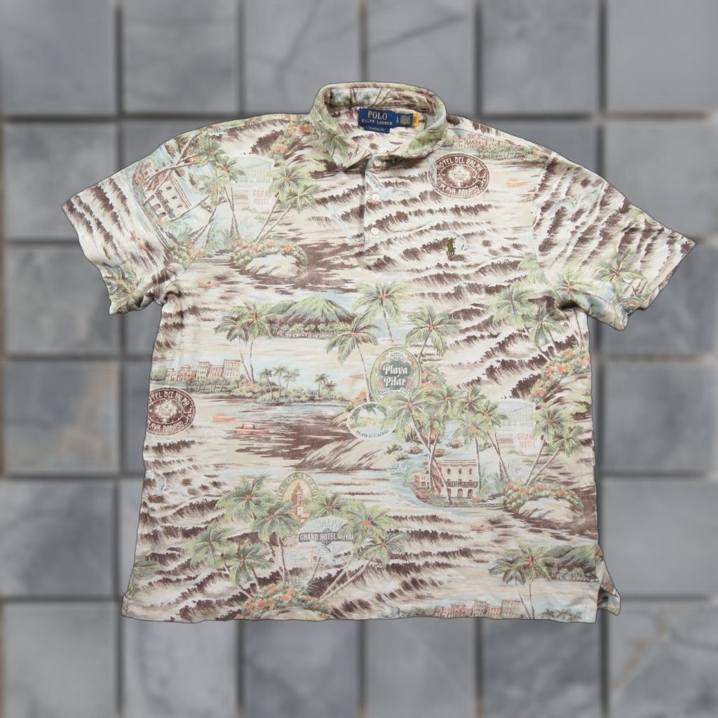 Polo Ralph Lauren Polo Ralph Lauren Shirt Mens Large Short Sleeve Hotel Del Ralph Classic Fit Size US L / EU 52-54 / 3 - 1 Thumbnail
