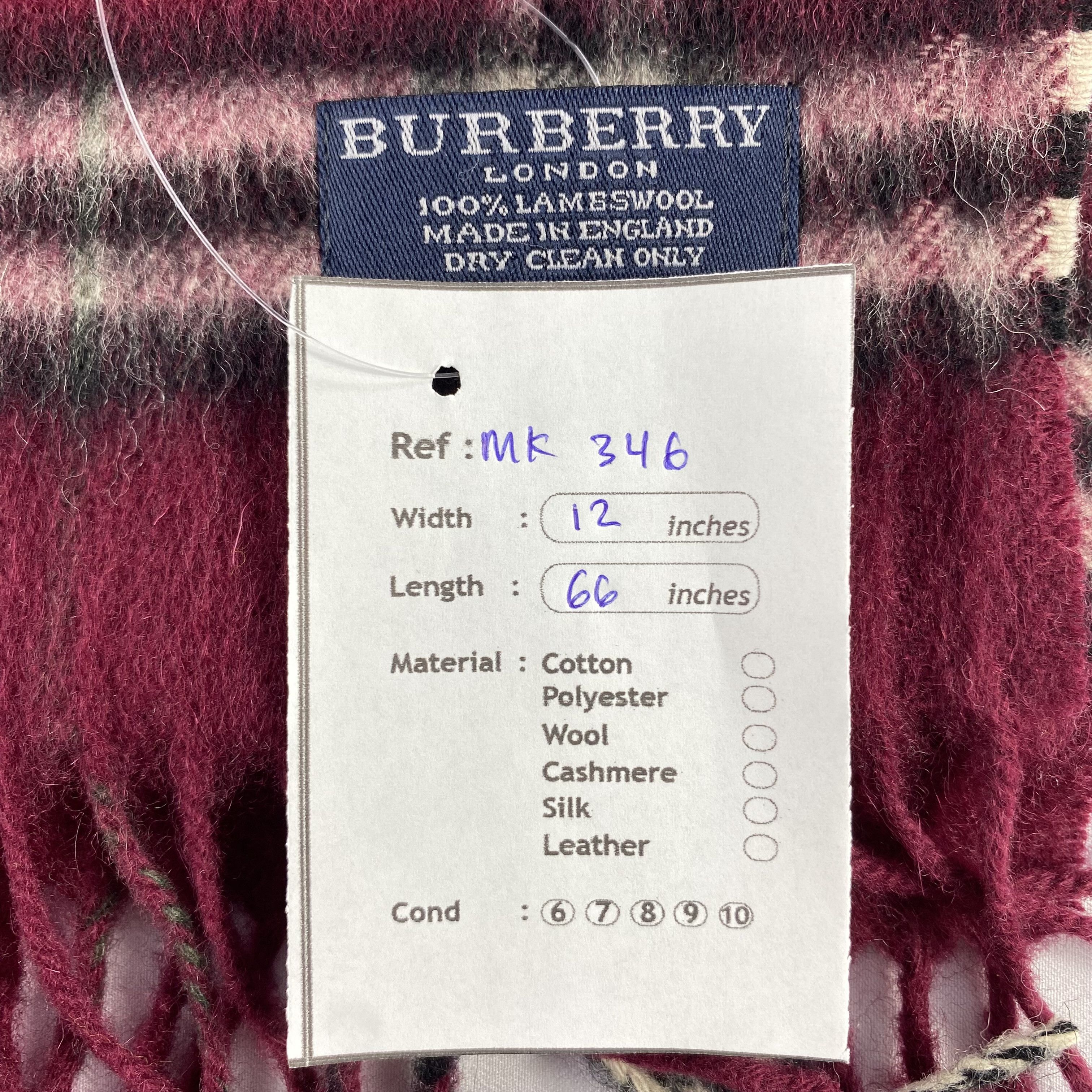 Burberry Burberry Checked Scarf Neck Wrap Wool Muffler Size ONE SIZE - 5 Thumbnail