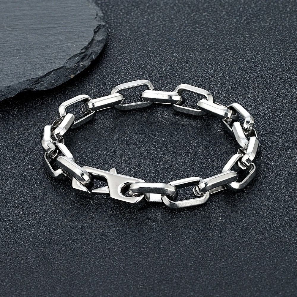 Other Chain Link Bracelet Stainless Steel Punk Gift For Him Size ONE SIZE - 9 Thumbnail