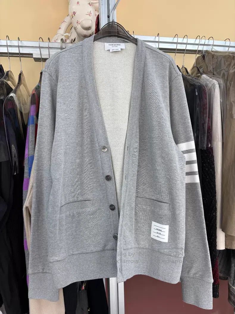 Thom Browne Thom Browne Gray Knit Cardigan Size US L / EU 52-54 / 3 - 1 Thumbnail