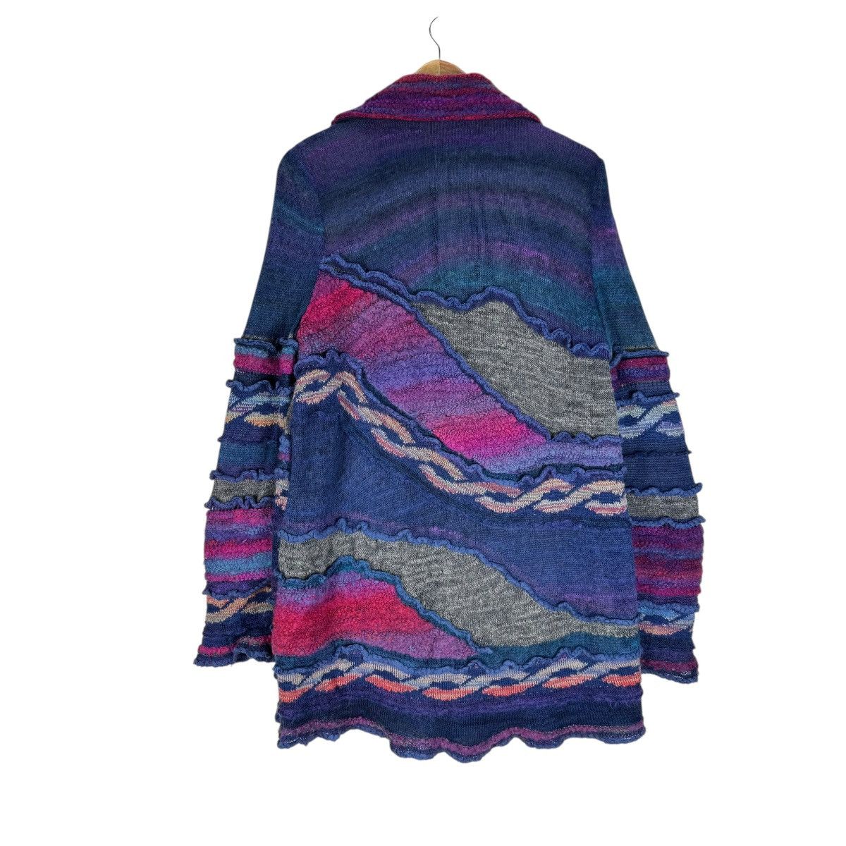 Japanese Brand ☀️M & KYOKO PATCHWORK KNITWEAR WOMEN JACKET LIKE KAPITAL Size M / US 6-8 / IT 42-44 - 8 Thumbnail