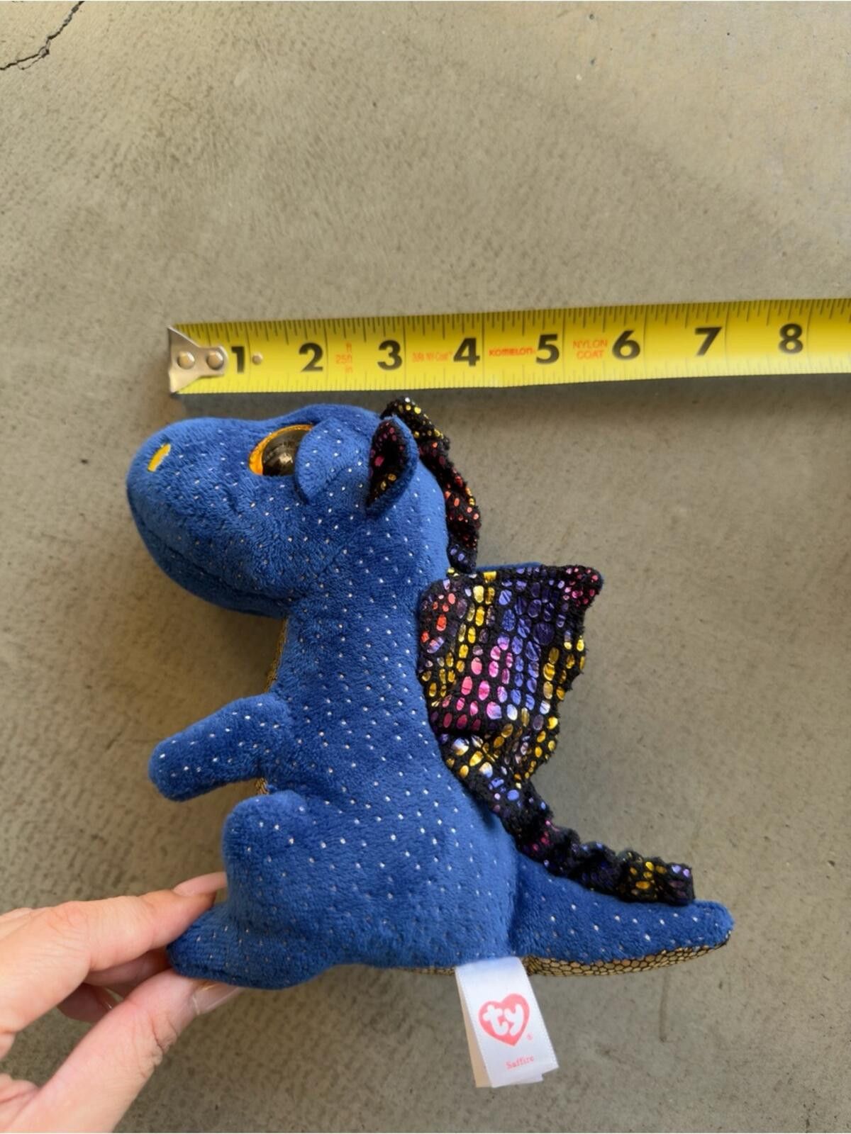 Tyler The Creator Ty Beanie Boo / Dragon Plush Stuffed Animal / blue Size ONE SIZE - 10 Thumbnail