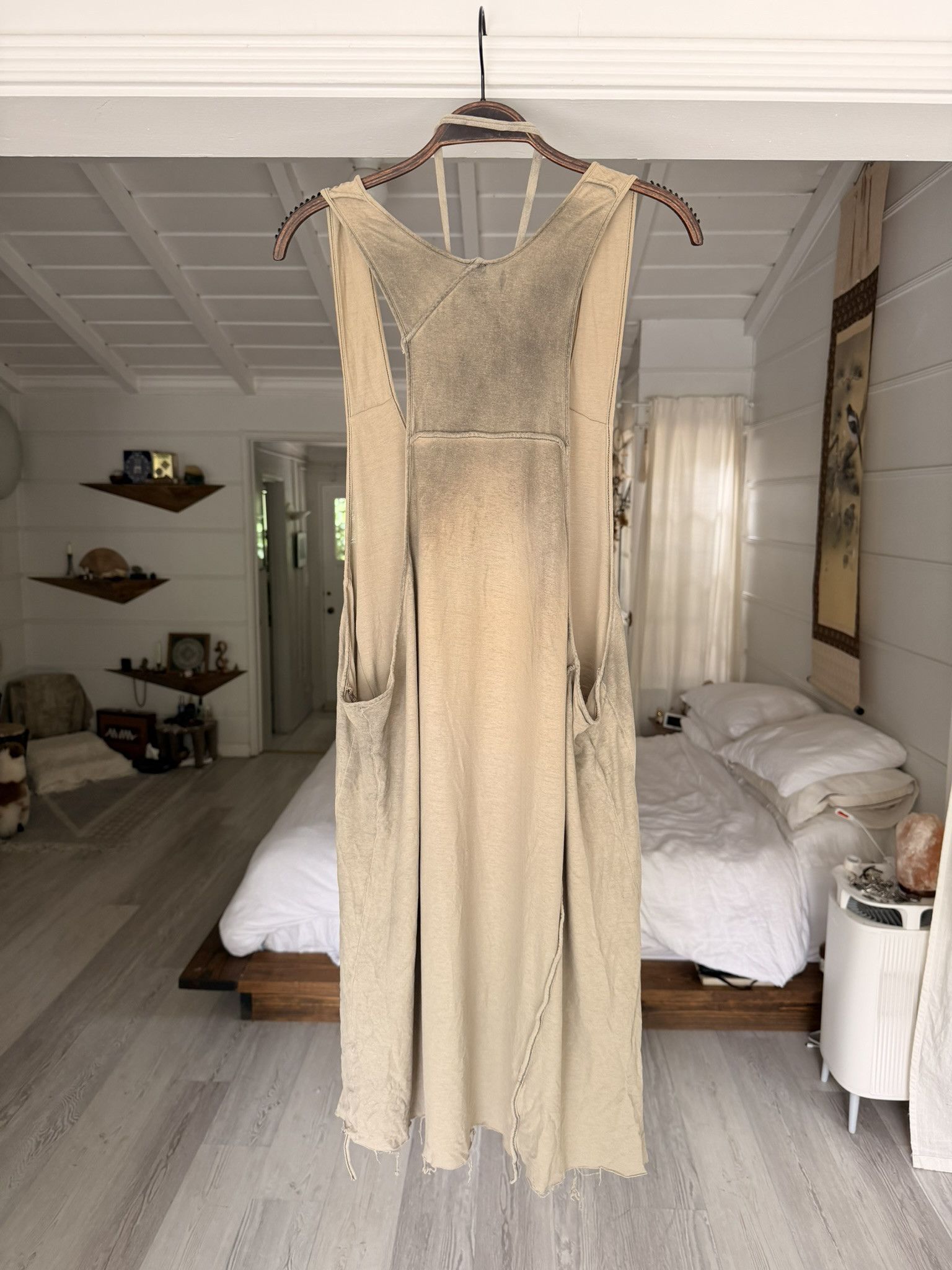Demobaza Demobaza Beige/Grey Raw Hem Tank Size US M / EU 48-50 / 2 - 4 Thumbnail