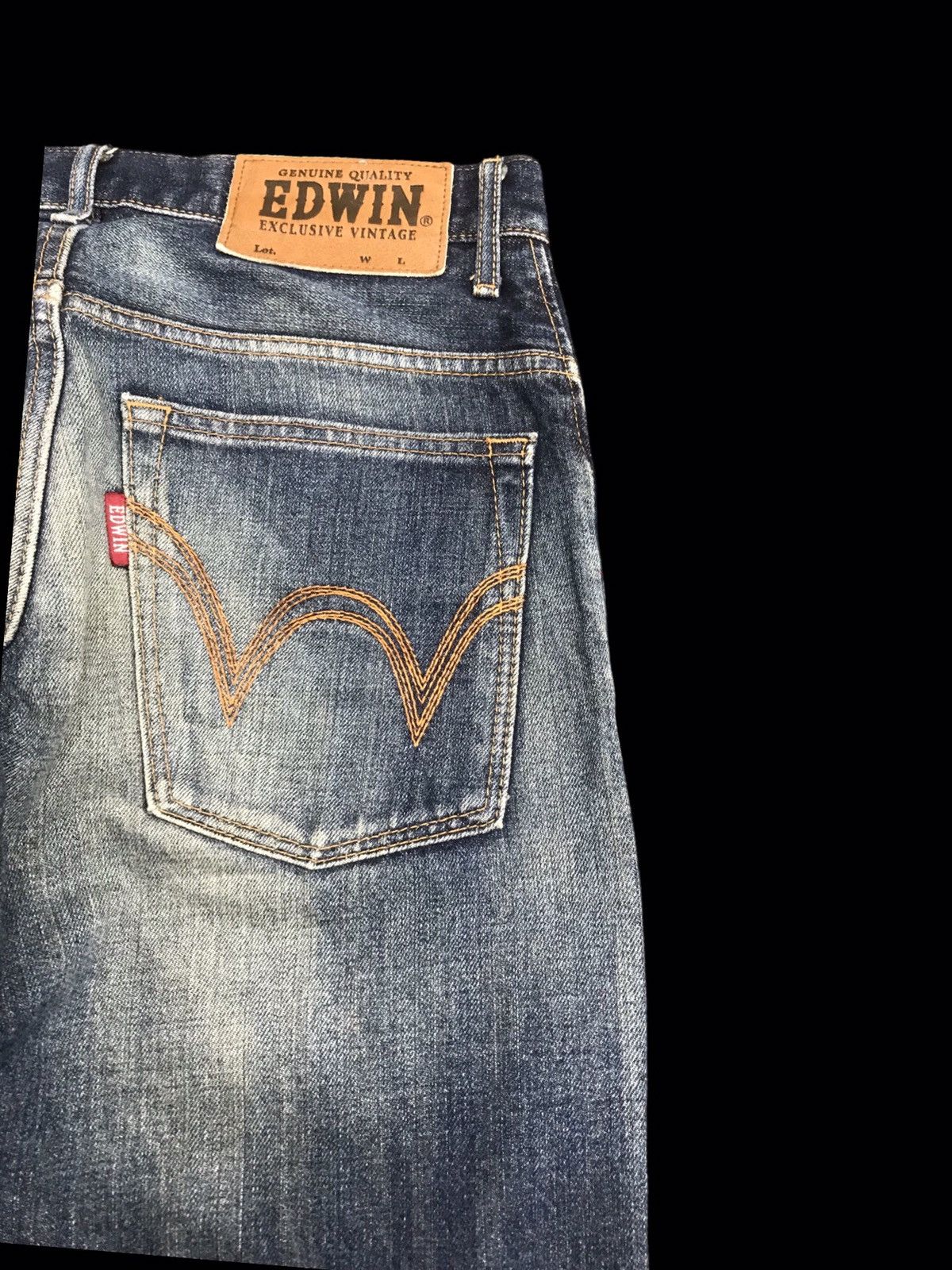 Edwin × Vintage EDWIN Super Distressed Mud Wash Regular Jeans F26 Size US 30 / EU 46 - 10 Thumbnail