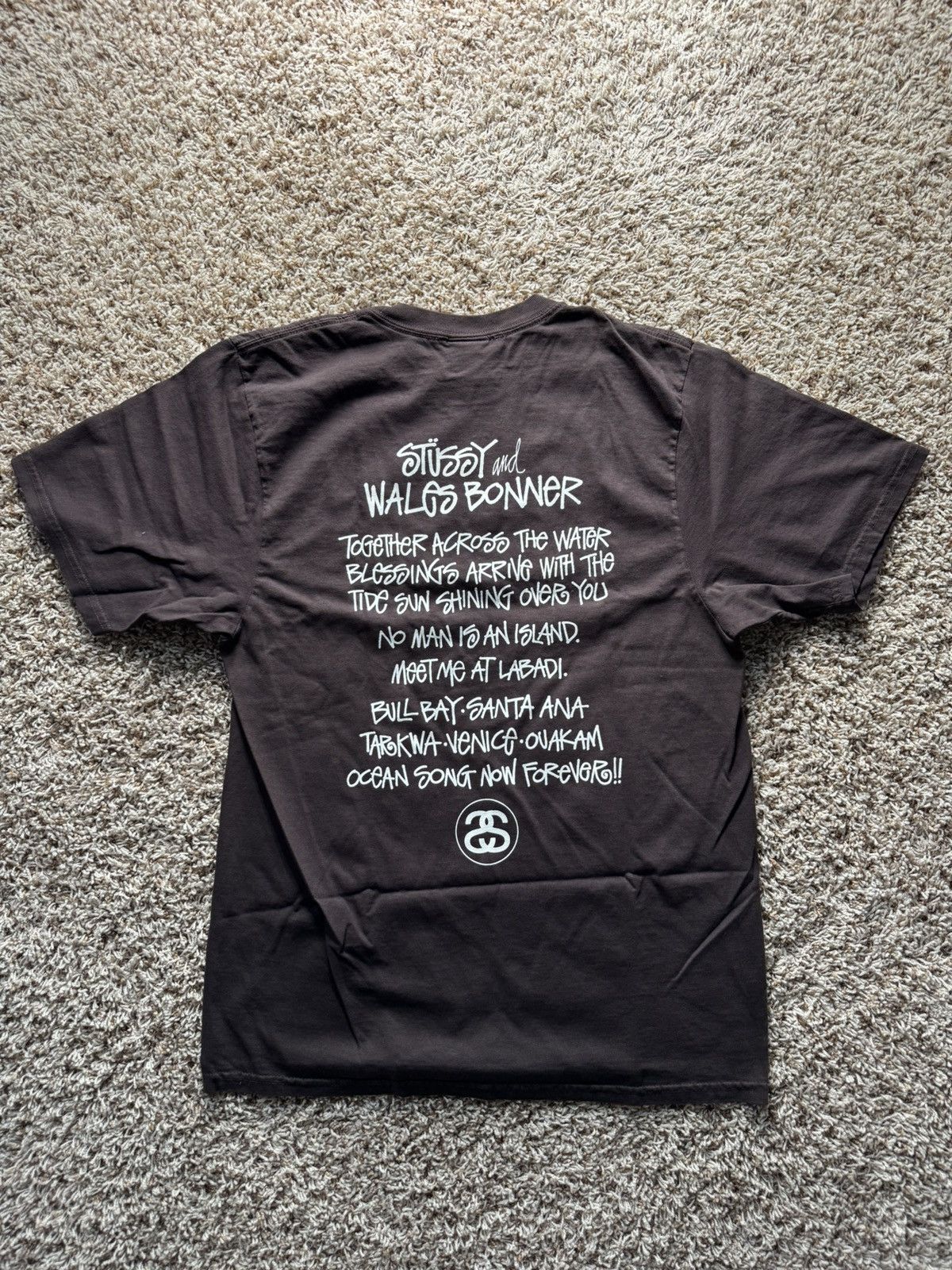 Stussy x Wales Bonner Ocean Song Tee Brown 