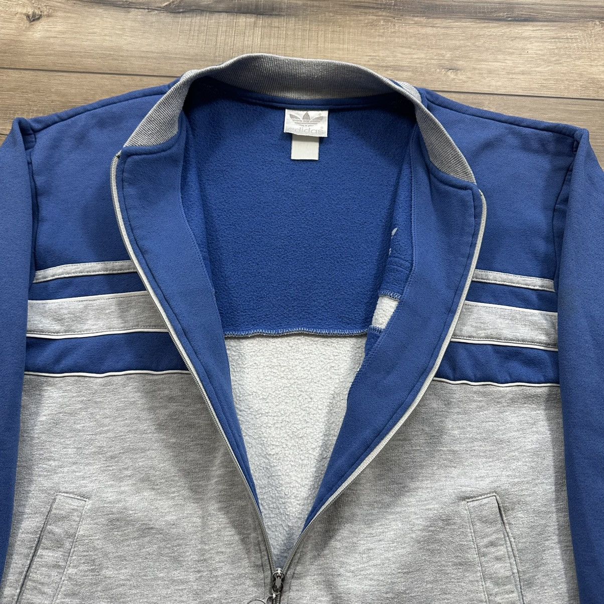 Adidas Vintage 80s Adidas Blue & Grey Trefoil Zip Up Jacket Size US M / EU 48-50 / 2 - 7 Thumbnail
