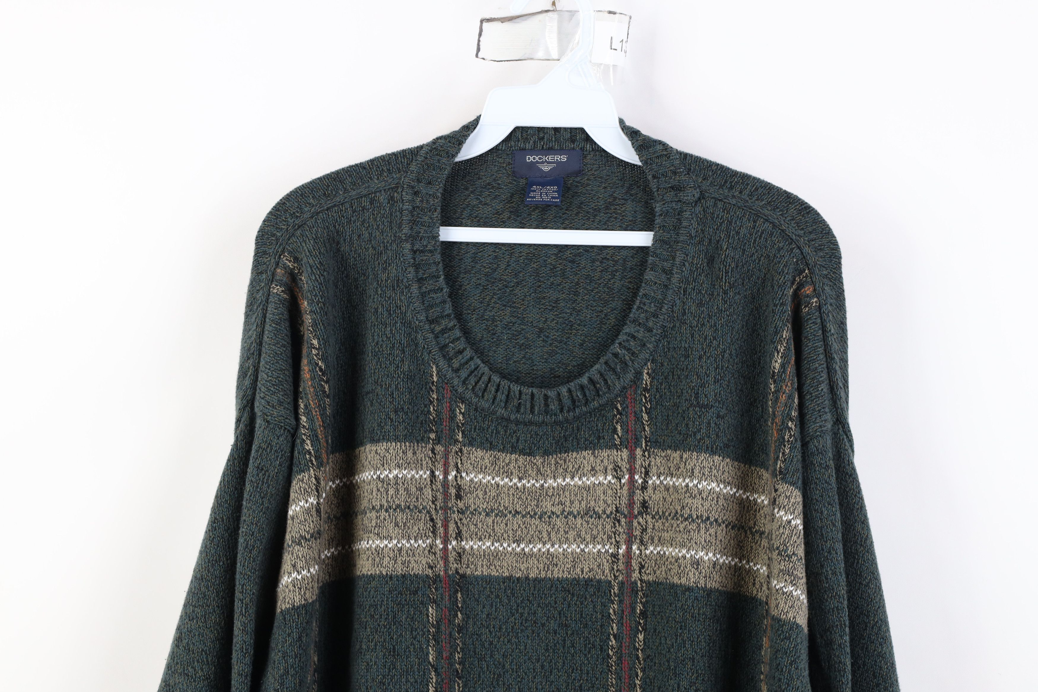 Vintage Vintage 90s Y2K Streetwear Crewneck Sweater Plaid Cotton Size US XXL / EU 58 / 5 - 2 Thumbnail