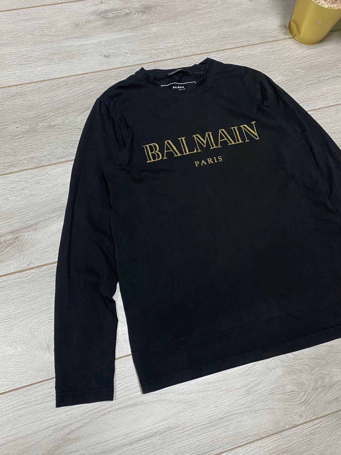 Balmain Balmain big logo sign shirt buttons spell out tear distress Size US S / EU 44-46 / 1 - 1 Thumbnail