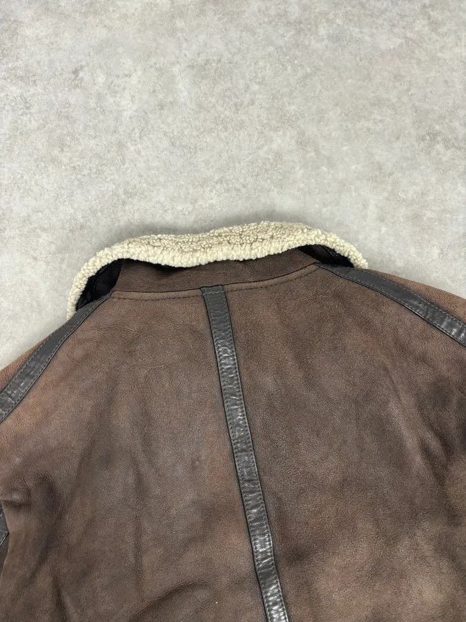 Dolce & Gabbana 1990s Dolce & Gabbana Brown Shearling Leather Jacket Size US M / EU 48-50 / 2 - 6 Thumbnail