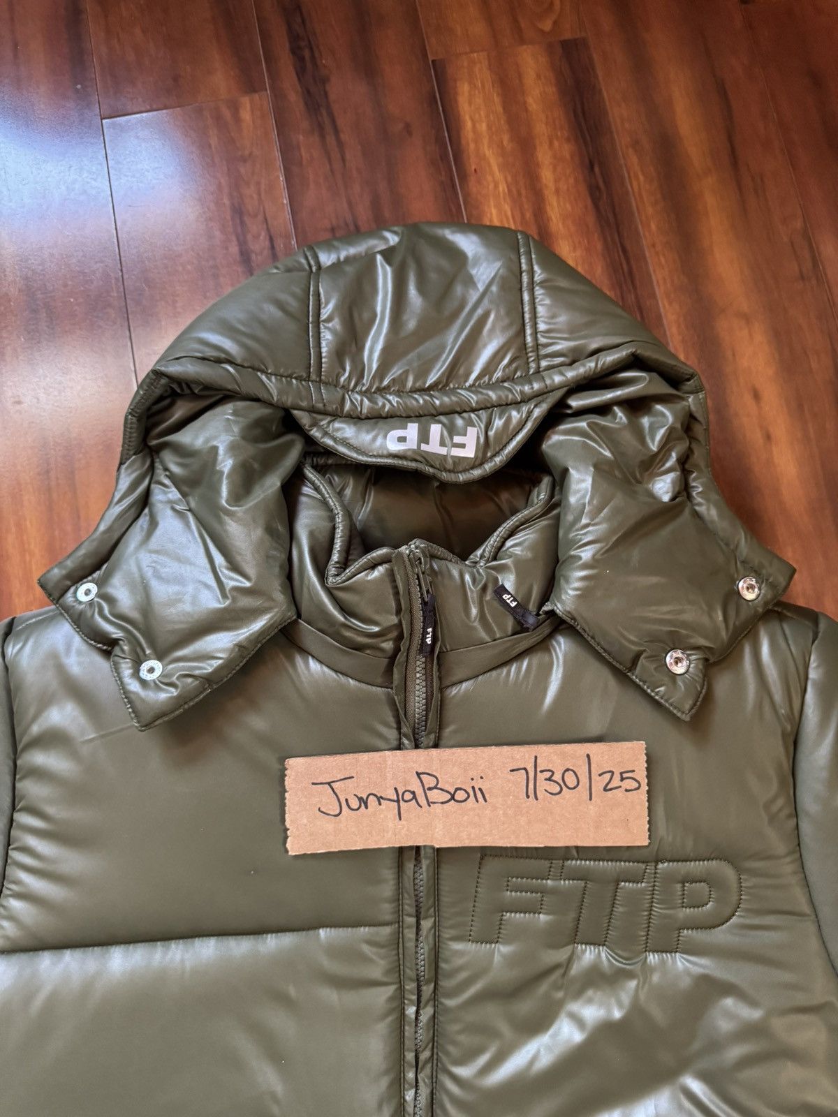 Fuck The Population FTP SS23 Olive World Domination Puffer Jacket Medium Size US M / EU 48-50 / 2 - 3 Thumbnail
