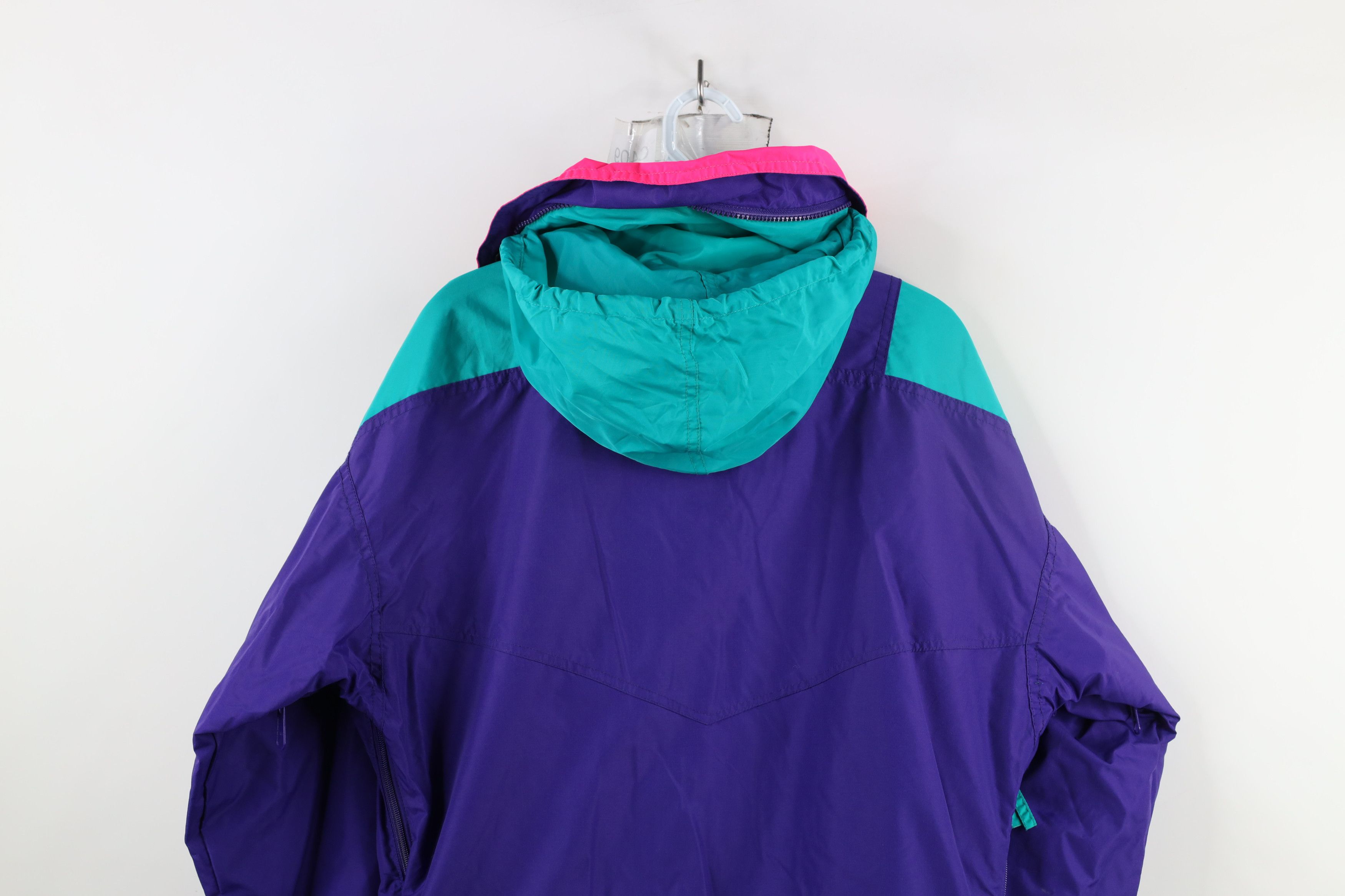 Columbia Vintage 90s Columbia Hooded Half Zip Pullover Jacket Purple Size US S / EU 44-46 / 1 - 13 Thumbnail