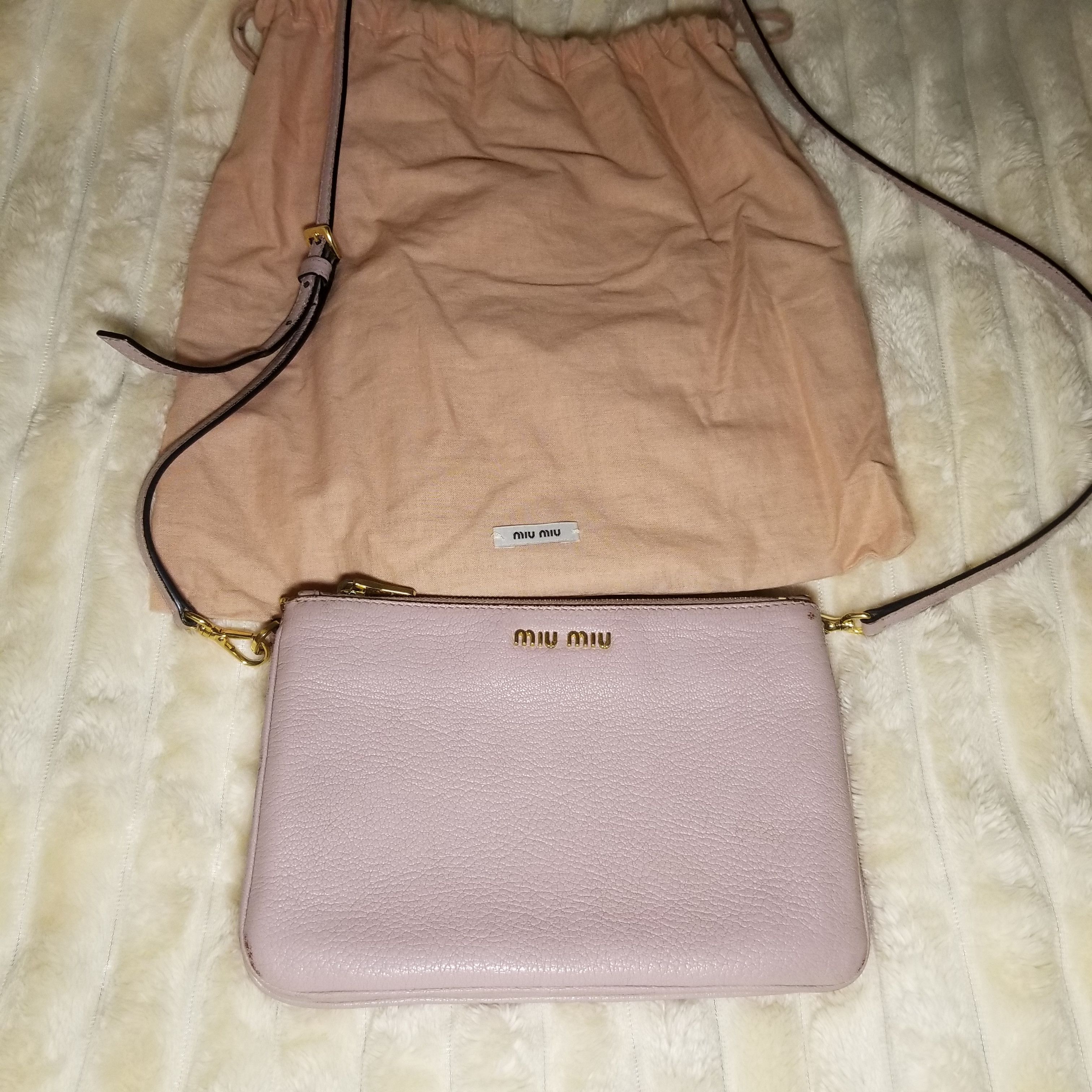 Miu Miu Preloved Authentic Miu Miu Madras Leather Crossbody Bag Size ONE SIZE - 1 Thumbnail