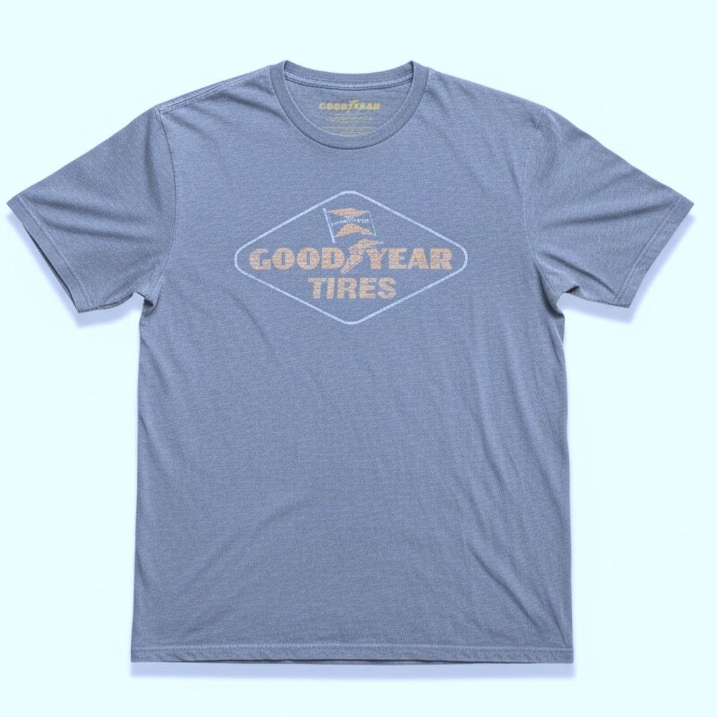 Lucky Brand Lucky Brand x Goodyear Tires Blue Retro Stretch T-Shirt USA Size US S / EU 44-46 / 1 - 1 Thumbnail