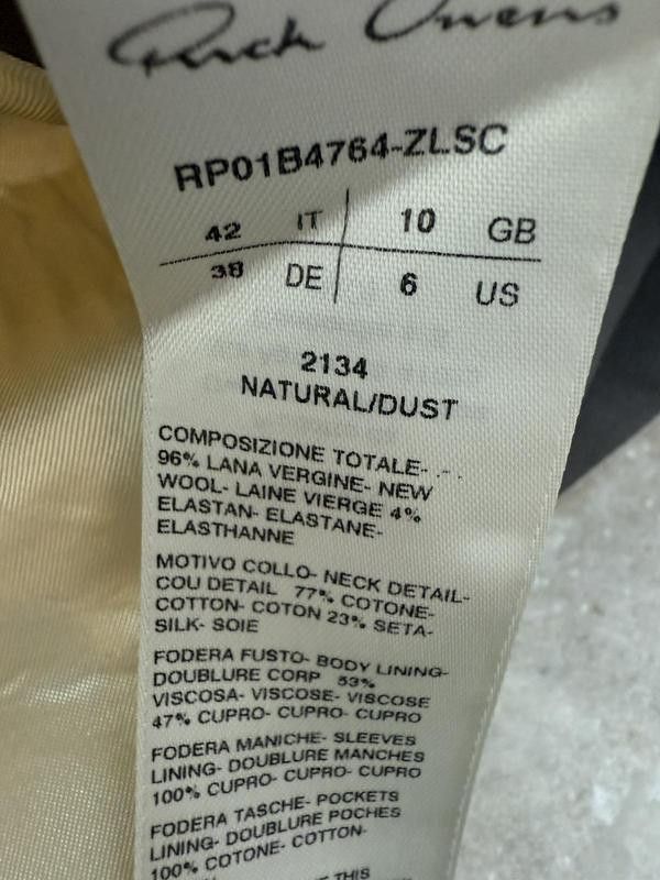 Rick Owens RICK OWENS BLAZER Size S / US 4 / IT 40 - 5 Thumbnail