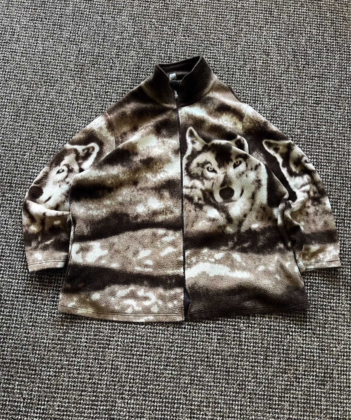 Vintage Vintage Style Wolf Fleece jacket Y2K 90’s Made in USA Size US XL / EU 56 / 4 - 4 Thumbnail