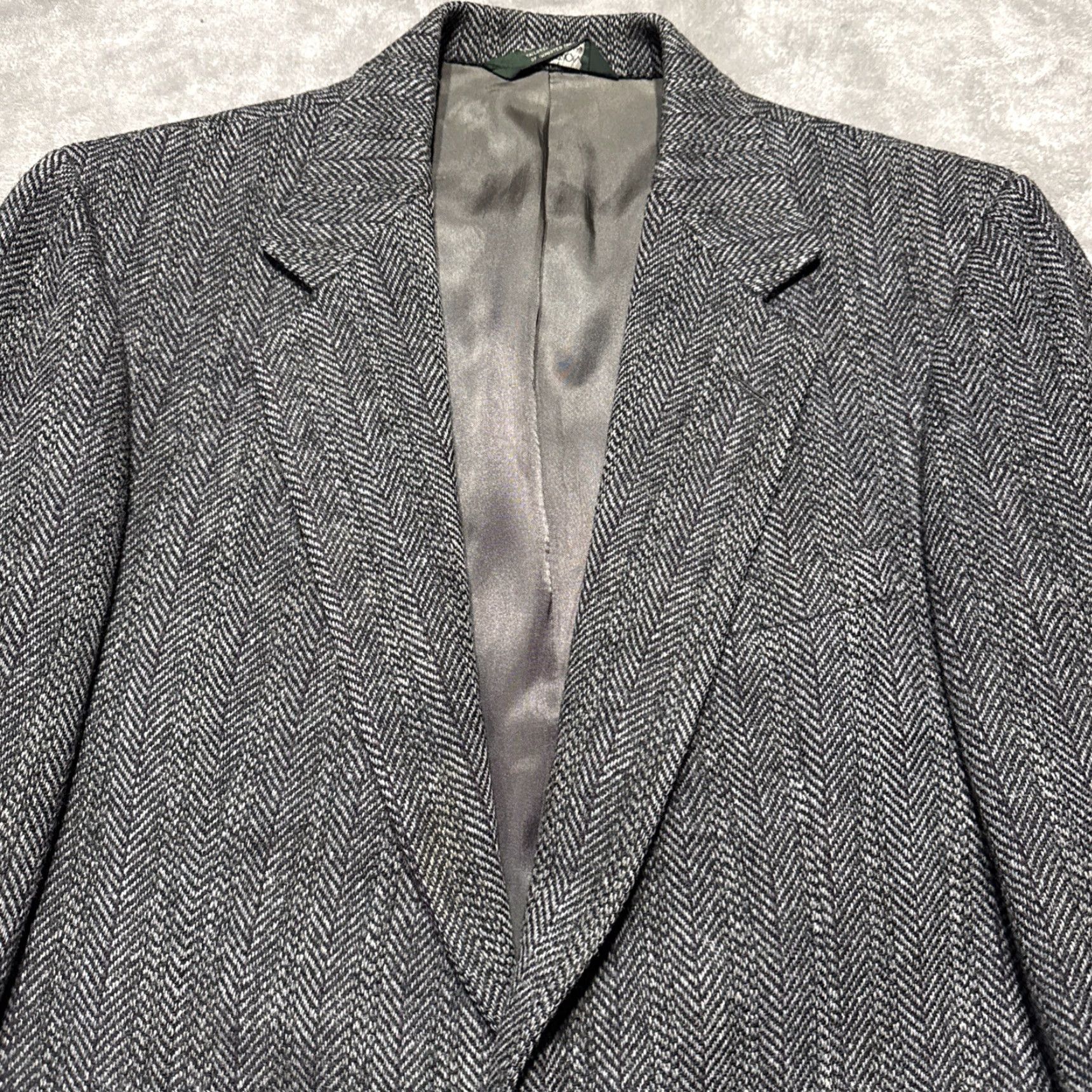 Harris Tweed VINTAGE Harris Tweed Sport Coat Men 40 Long Herringbone Blazer Wool Jacket Size 40R - 2 Thumbnail