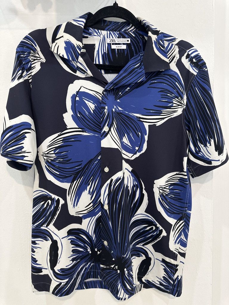 Zara Zara Button up Shirt Blue Size US S / EU 44-46 / 1 - 1 Thumbnail