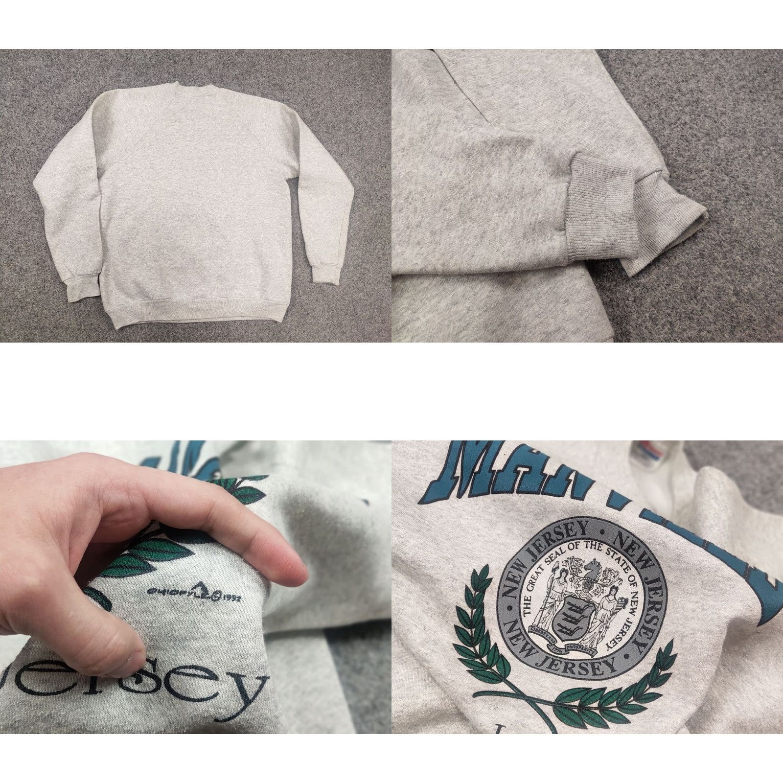 Hanes VINTAGE Hanes Sweatshirt Logo USA Crew neck Gray L Mens Size US L / EU 52-54 / 3 - 8 Thumbnail