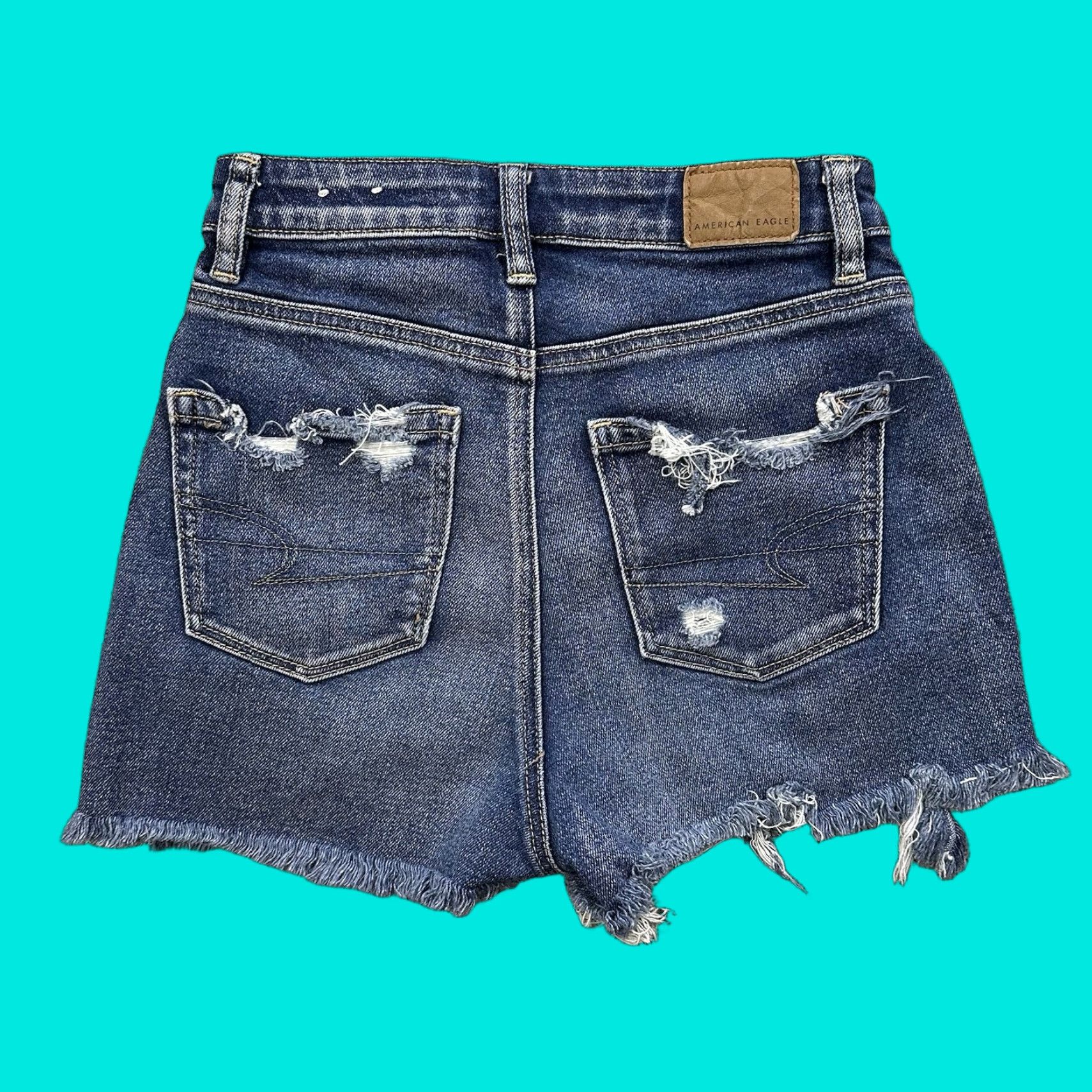 American Eagle Outfitters American Eagle Outfitters Shorts Womens 0 24x3 High Rise Distressed Cut-Off Denim Short Size 25" / US 0 / IT 36 - 1 Thumbnail