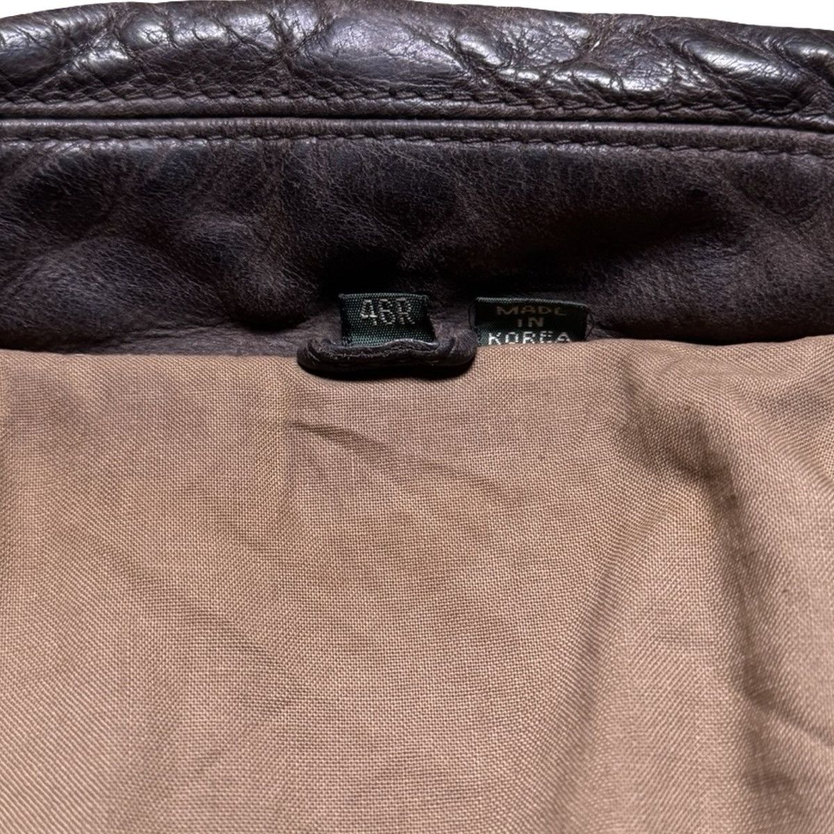 Hunt Club Vintage A-2 Faded Brown Leather Bomber Jacket Hunt Club 46 Size US XL / EU 56 / 4 - 6 Thumbnail