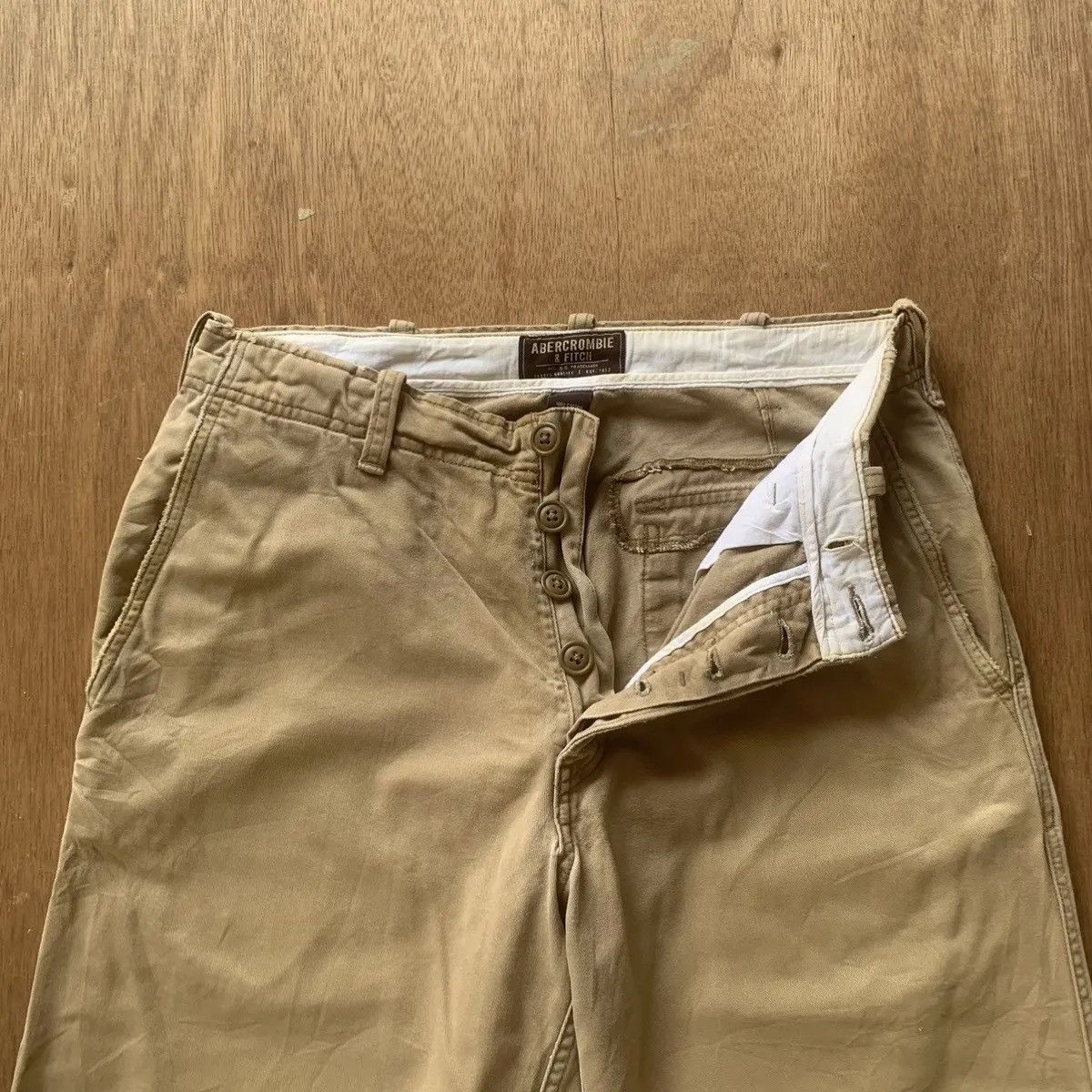 Abercrombie & Fitch ABERCROMBIE & FITCH TROUSERS BLANK BUTTON FLY BAGGY PANTS Size US 30 / EU 46 - 4 Thumbnail