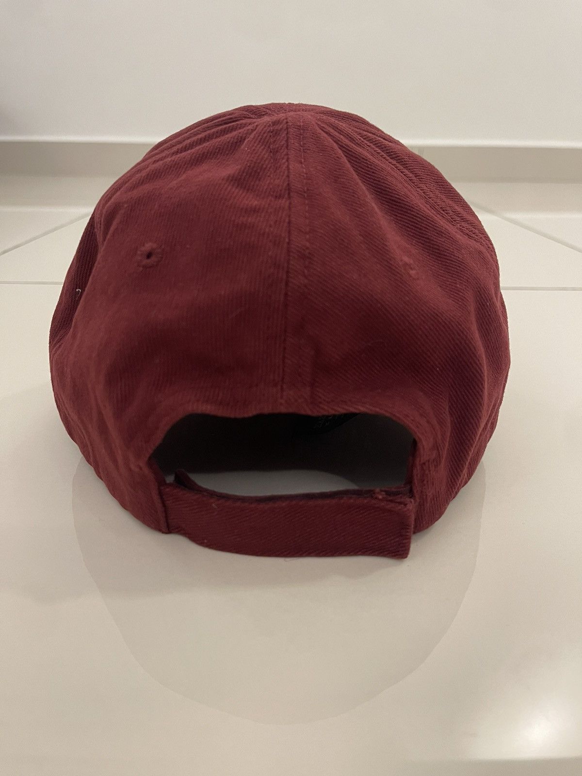 Balenciaga Balenciaga Visor Logo Cap Burgundy Red Size ONE SIZE - 4 Thumbnail