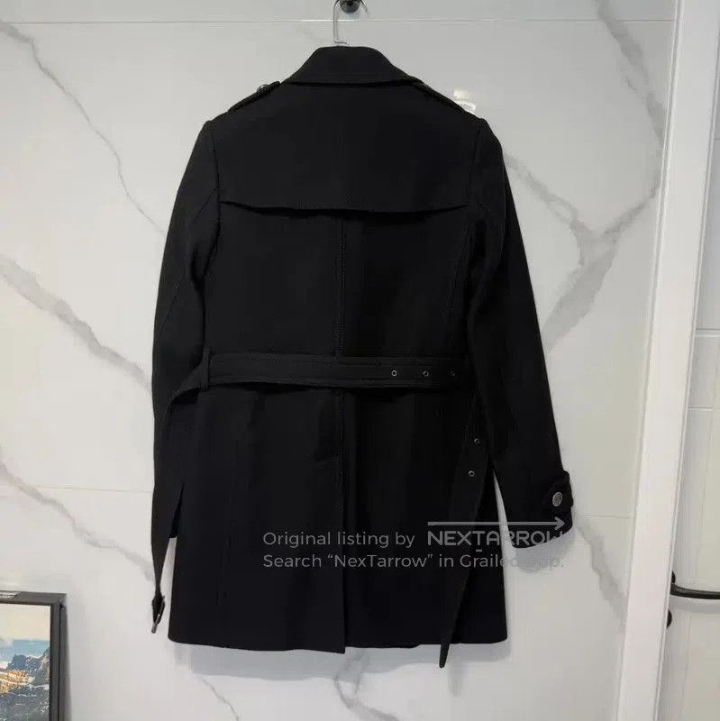 Burberry Burberry Black Wool Long Coat for Men. Size US M / EU 48-50 / 2 - 2 Thumbnail