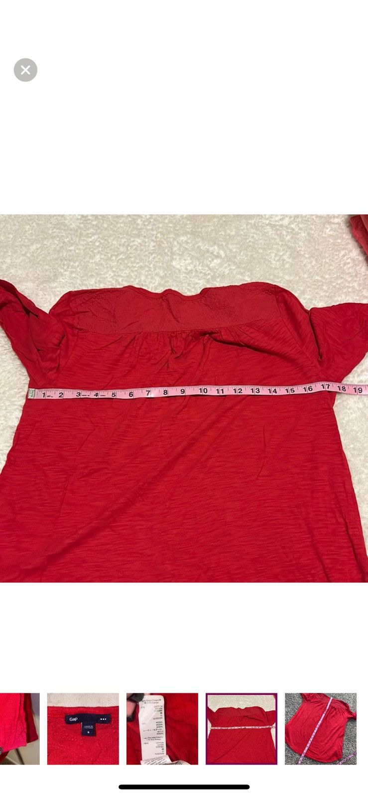 Gap Gap small Henley red knit blouse Size S / US 4 / IT 40 - 7 Thumbnail