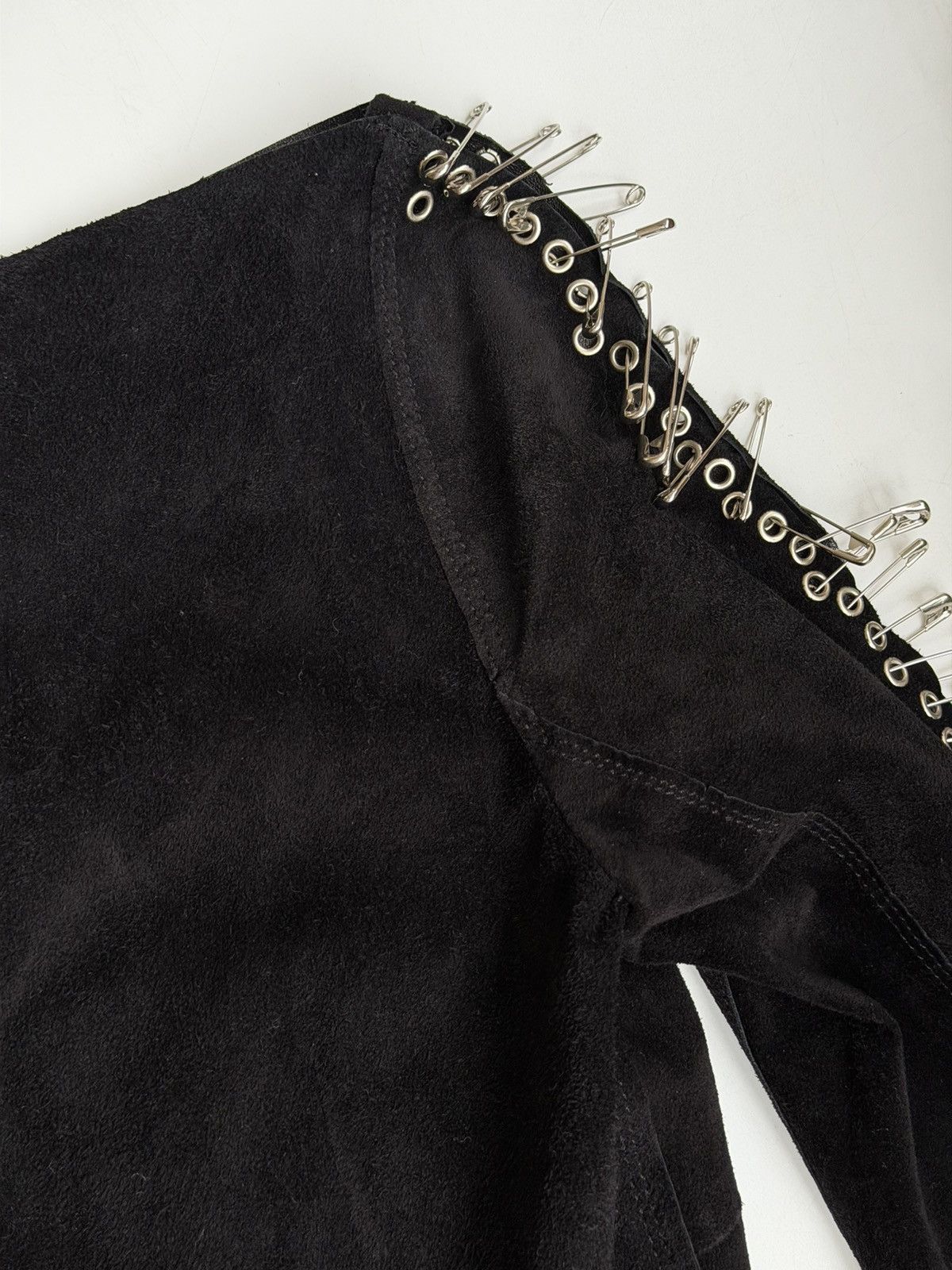 Balmain BALMAIN Decarnin SS2011 Safety Pin Leather Calf Mini Dress Size S / US 4 / IT 40 - 23 Thumbnail