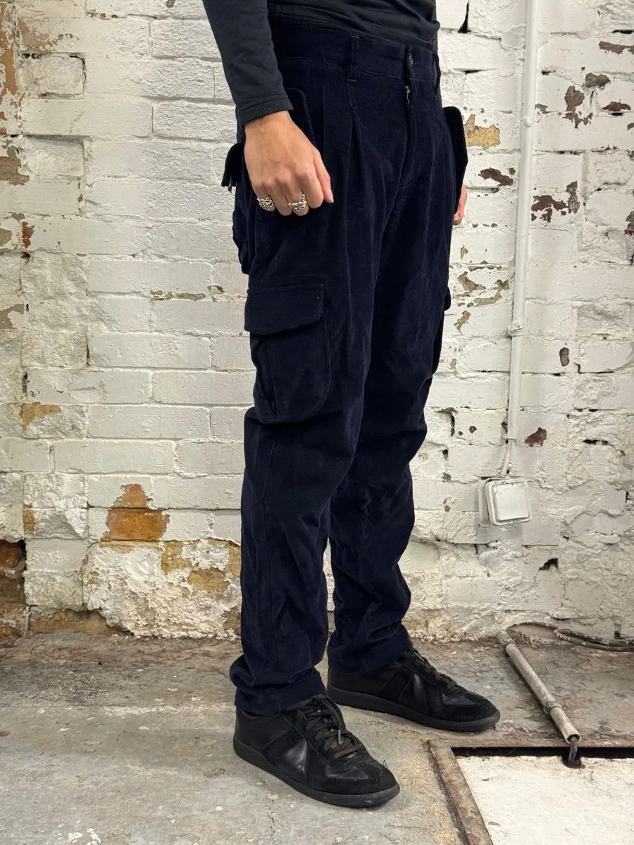 Emporio Armani AW2011 Emporio Armani Navy Corduroy Cargo Pants Size US 32 / EU 48 - 2 Thumbnail